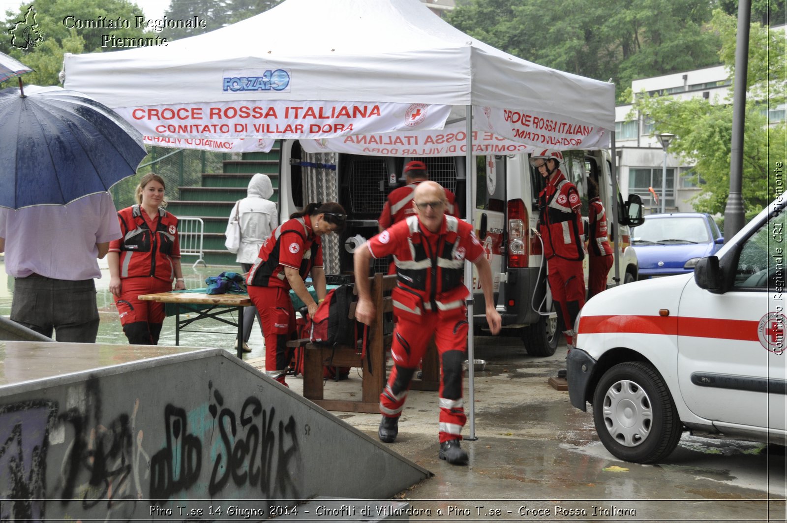 Pino T.se 14 Giugno 2014 - Cinofili di Villardora a Pino T.se - Croce Rossa Italiana- Comitato Regionale del Piemonte