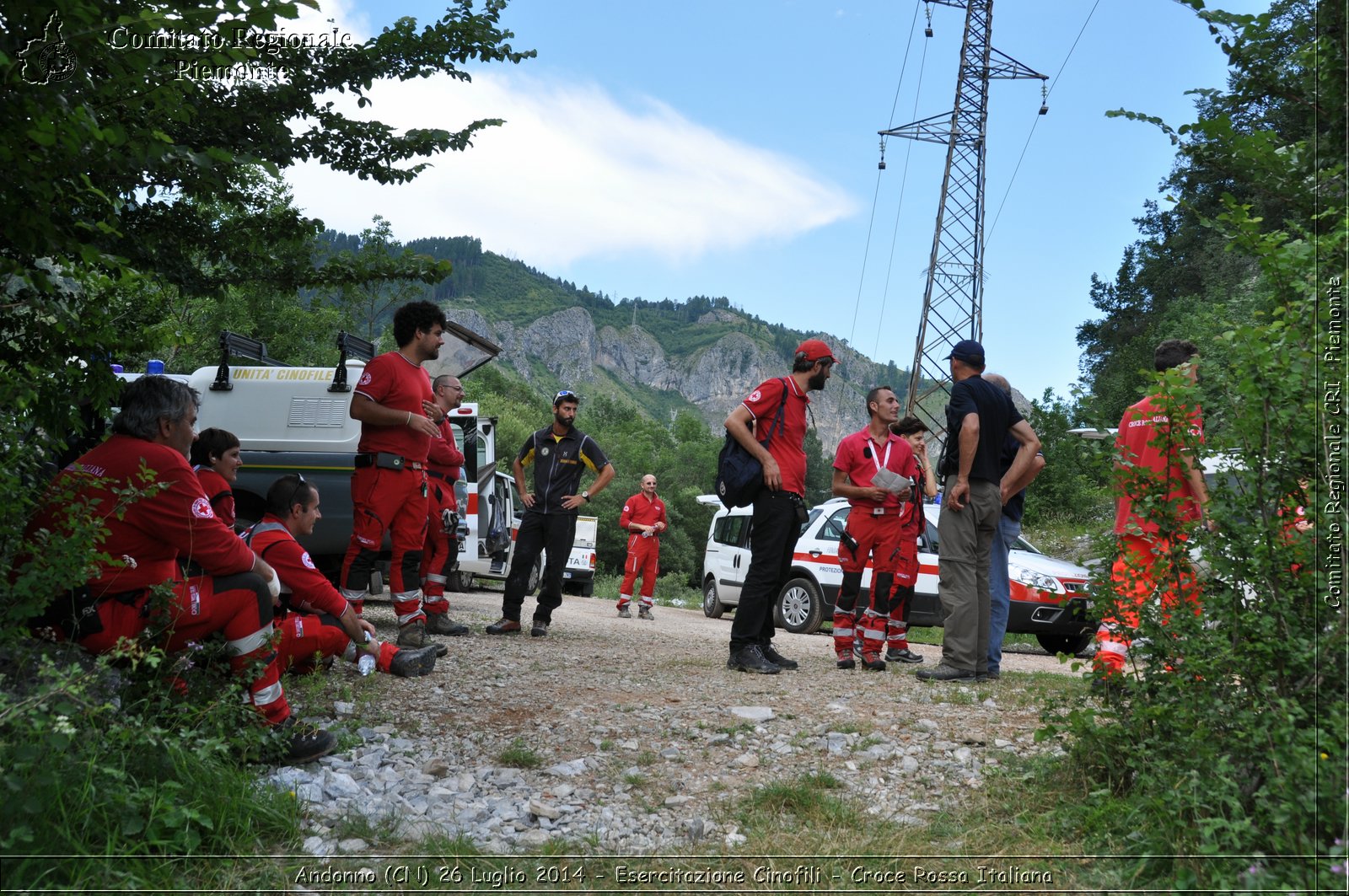 Andonno (Cn) 26 Luglio 2014 - Esercitazione Cinofili - Croce Rossa Italiana- Comitato Regionale del Piemonte