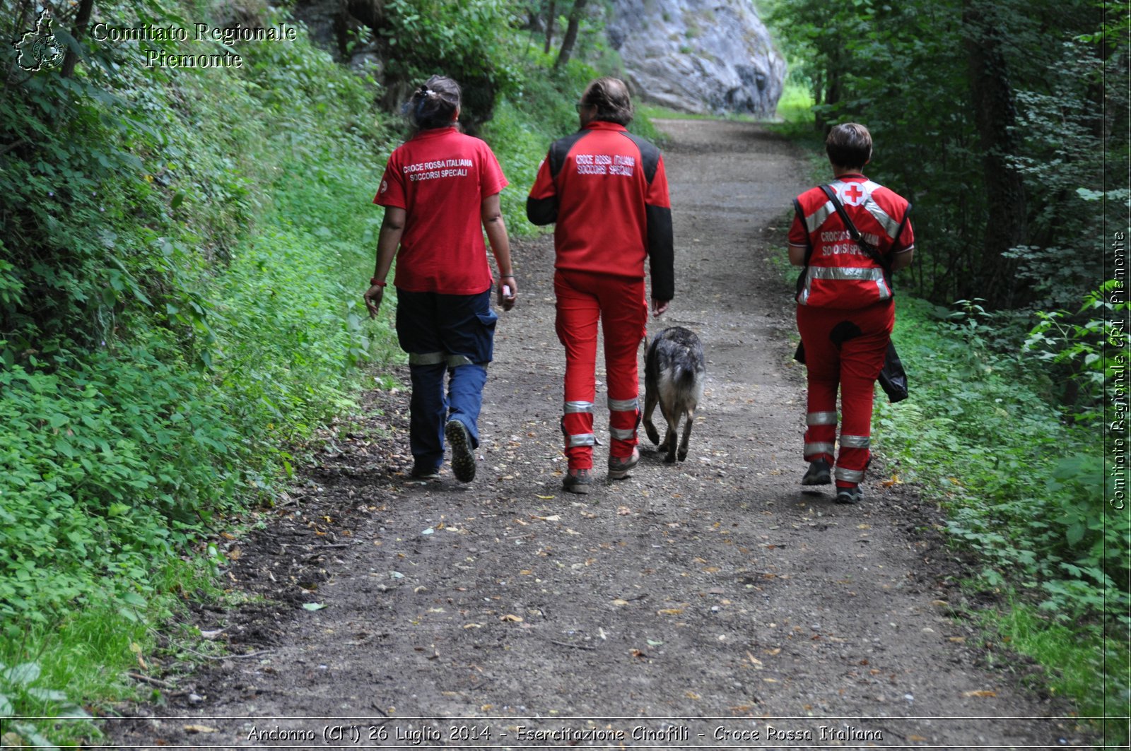 Andonno (Cn) 26 Luglio 2014 - Esercitazione Cinofili - Croce Rossa Italiana- Comitato Regionale del Piemonte