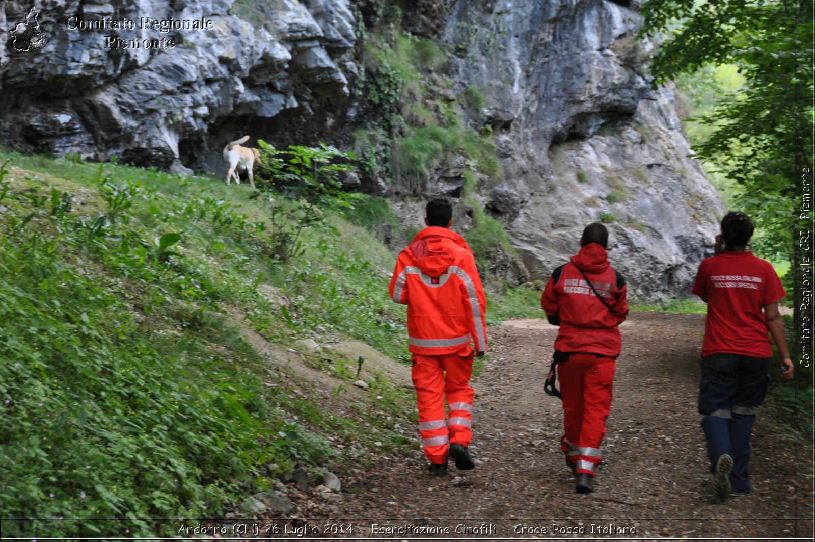 Andonno (Cn) 26 Luglio 2014 - Esercitazione Cinofili - Croce Rossa Italiana- Comitato Regionale del Piemonte