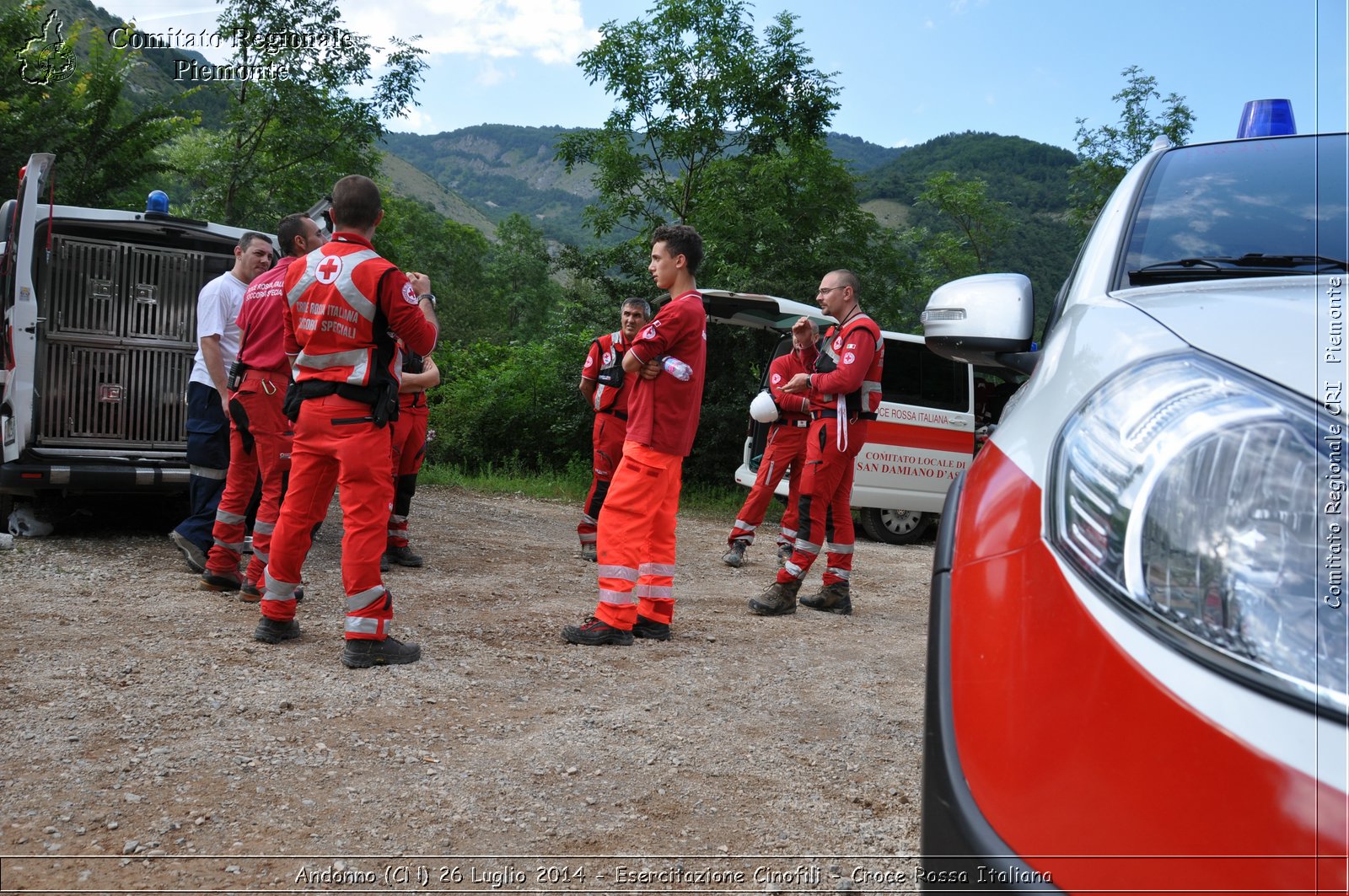 Andonno (Cn) 26 Luglio 2014 - Esercitazione Cinofili - Croce Rossa Italiana- Comitato Regionale del Piemonte