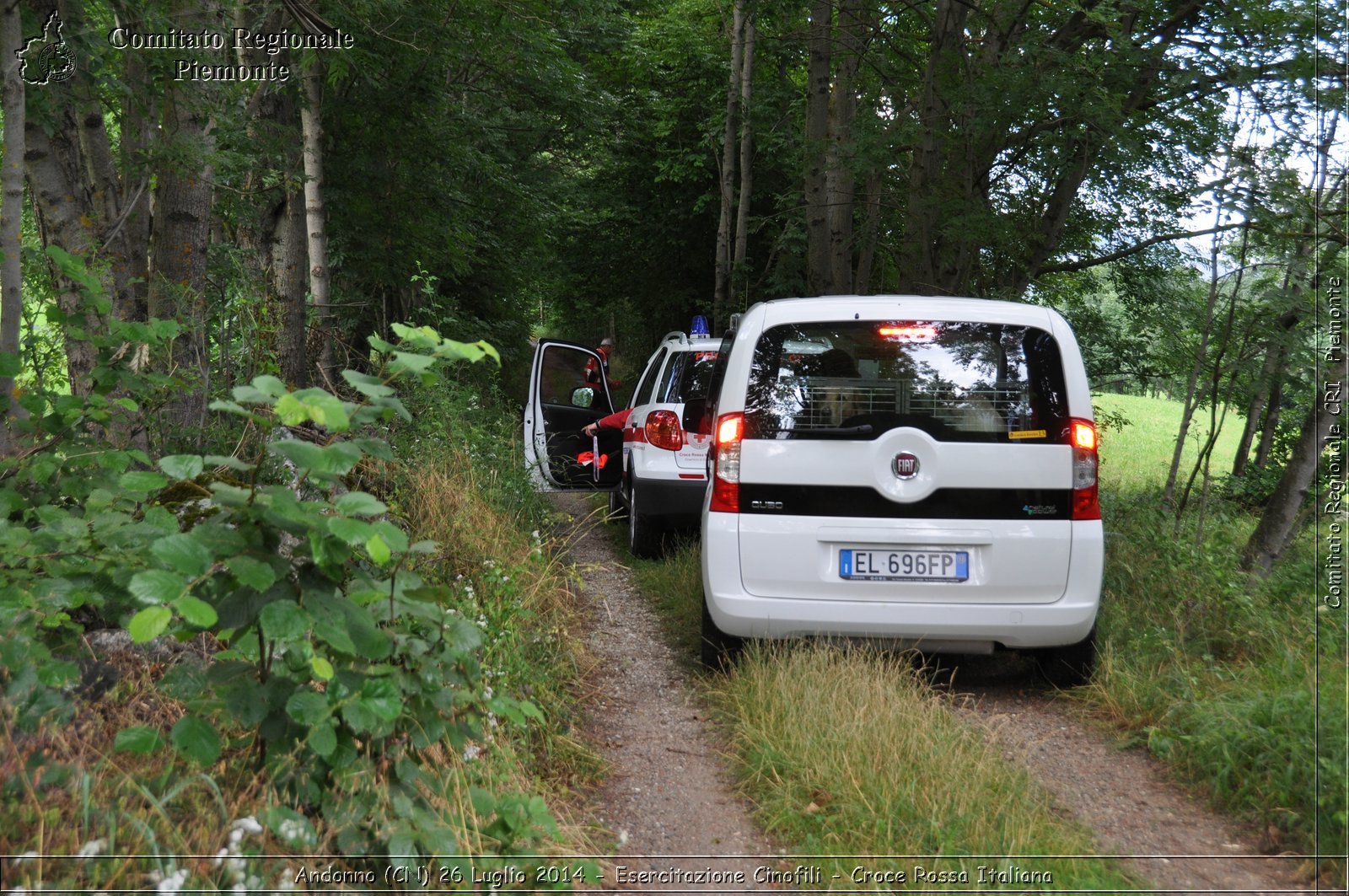 Andonno (Cn) 26 Luglio 2014 - Esercitazione Cinofili - Croce Rossa Italiana- Comitato Regionale del Piemonte