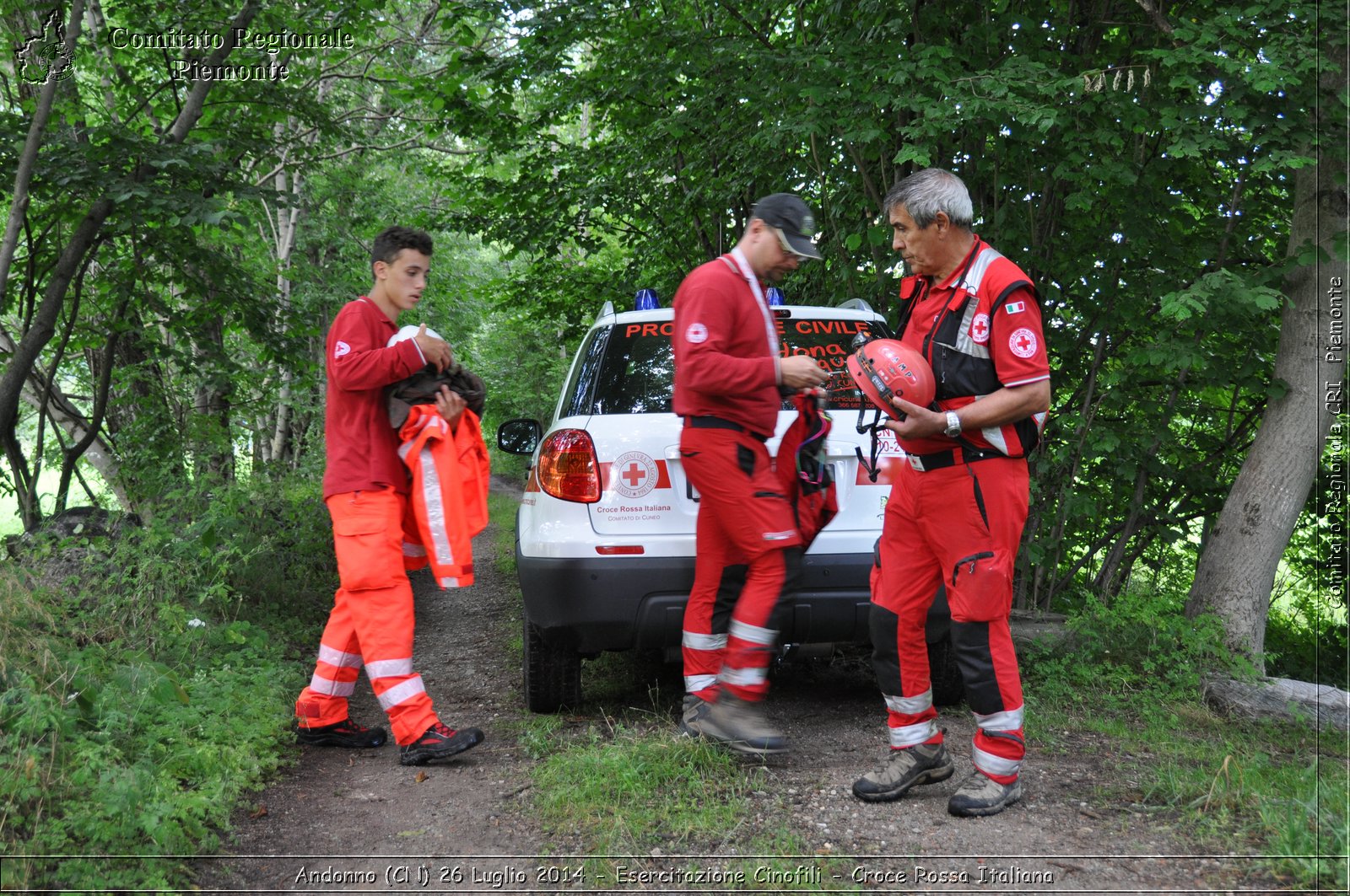 Andonno (Cn) 26 Luglio 2014 - Esercitazione Cinofili - Croce Rossa Italiana- Comitato Regionale del Piemonte