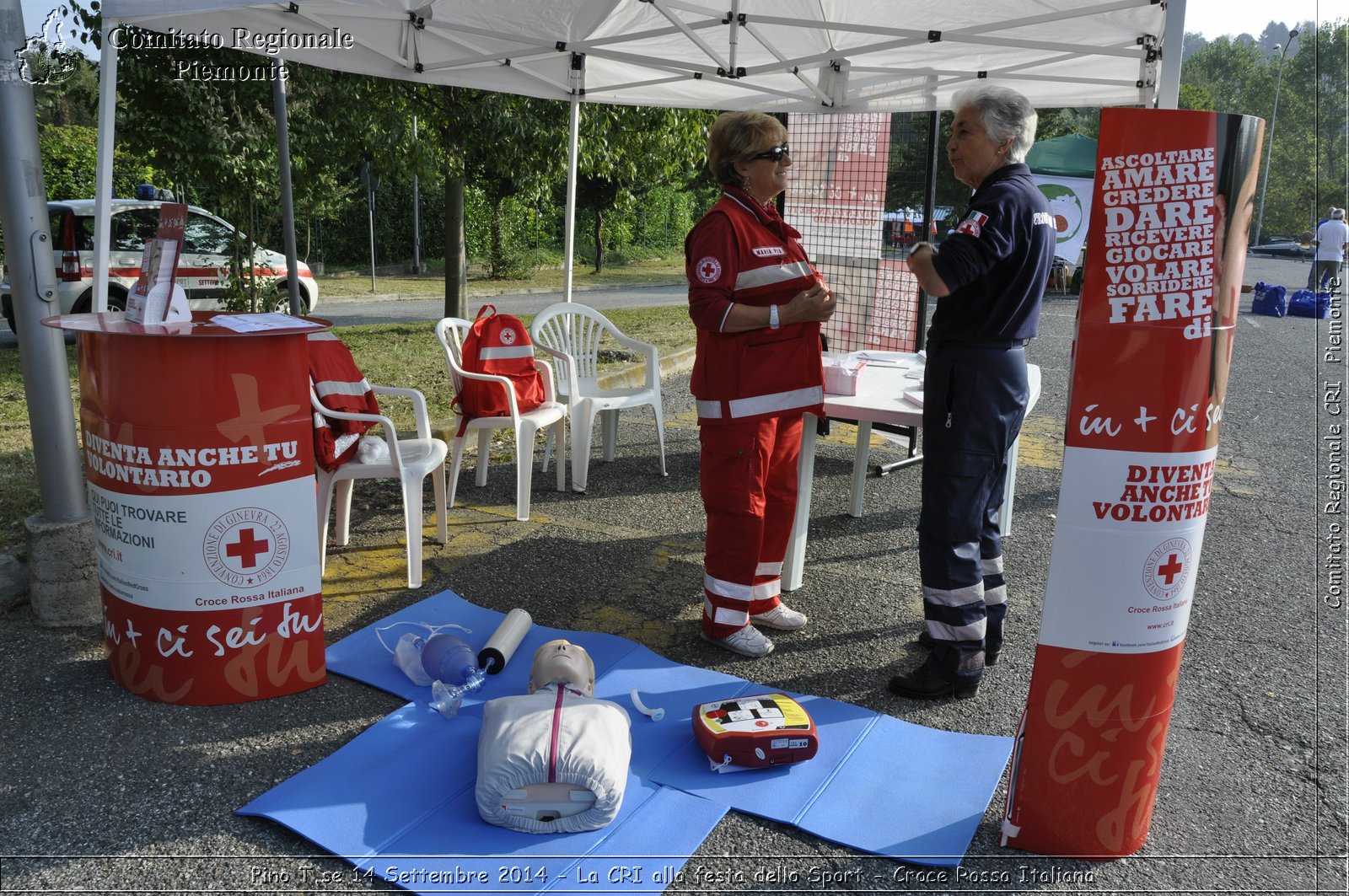 Pino T.se 14 Settembre 2014 - La CRI alla festa dello Sport - Croce Rossa Italiana- Comitato Regionale del Piemonte