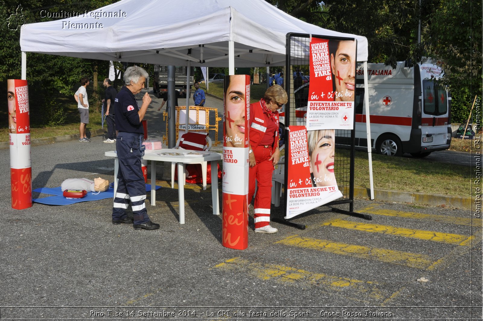 Pino T.se 14 Settembre 2014 - La CRI alla festa dello Sport - Croce Rossa Italiana- Comitato Regionale del Piemonte