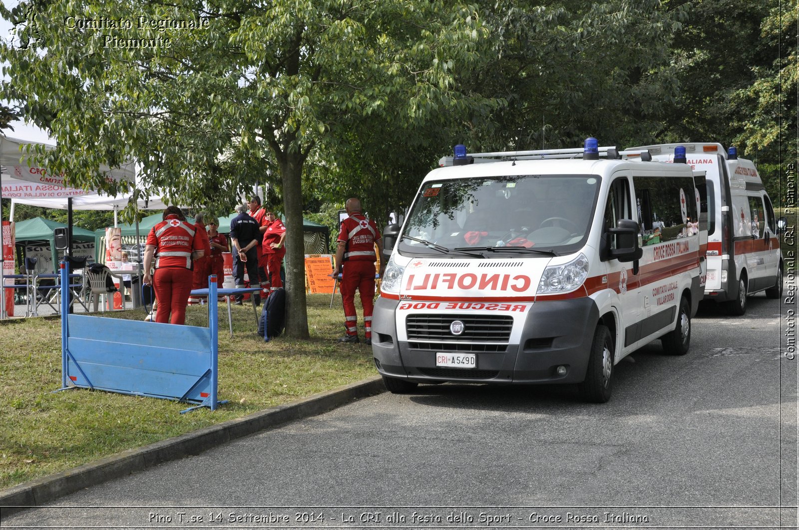 Pino T.se 14 Settembre 2014 - La CRI alla festa dello Sport - Croce Rossa Italiana- Comitato Regionale del Piemonte