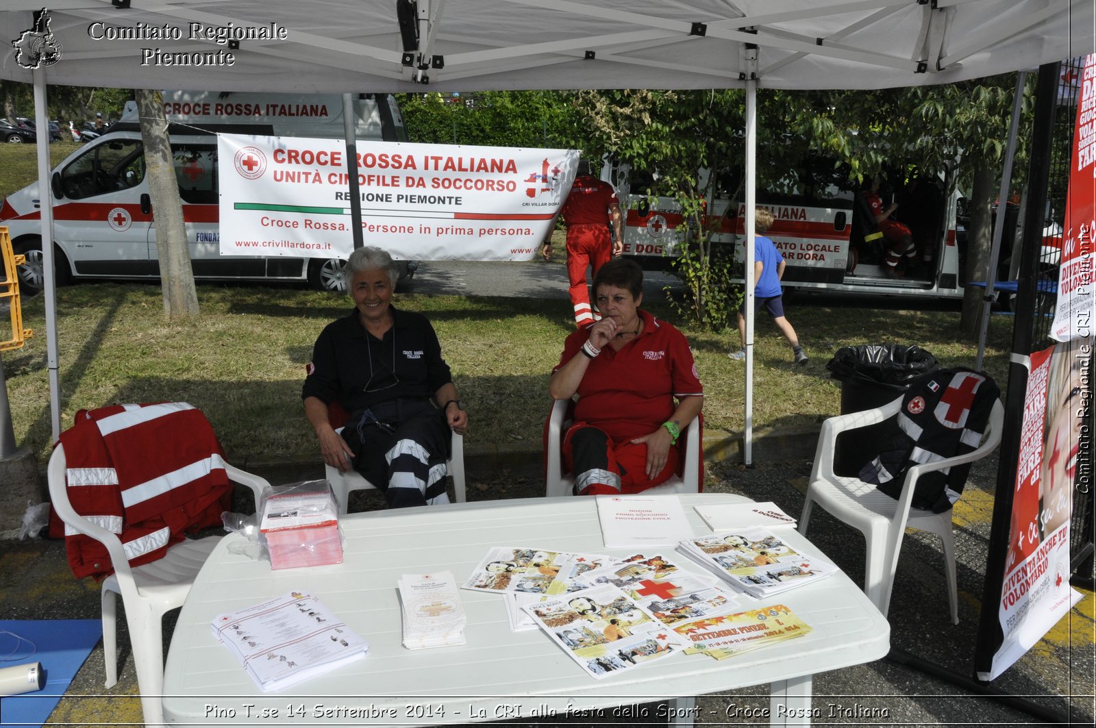 Pino T.se 14 Settembre 2014 - La CRI alla festa dello Sport - Croce Rossa Italiana- Comitato Regionale del Piemonte