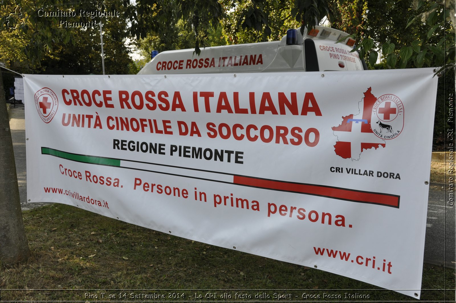 Pino T.se 14 Settembre 2014 - La CRI alla festa dello Sport - Croce Rossa Italiana- Comitato Regionale del Piemonte