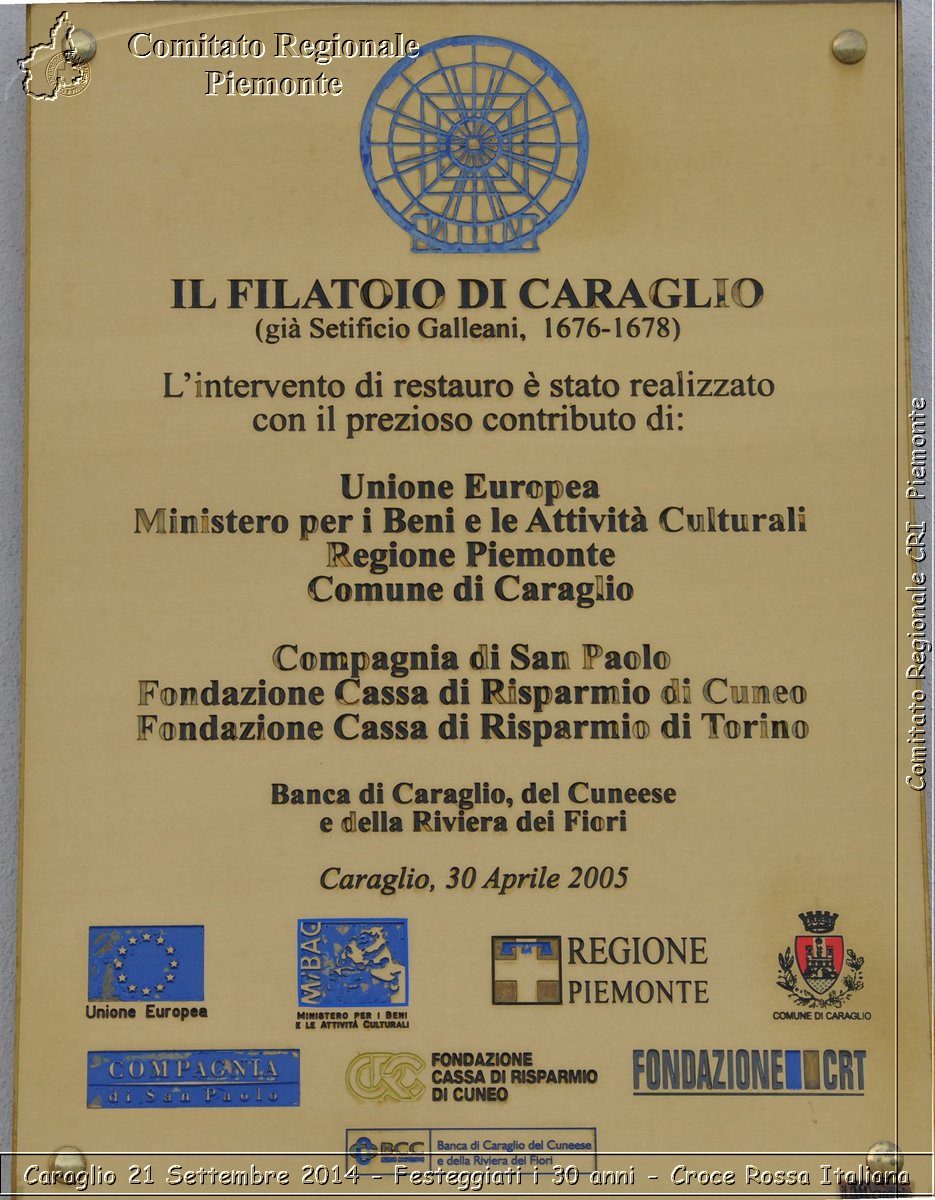 Caraglio 21 Settembre 2014 - Festeggiati i 30 anni - Croce Rossa Italiana- Comitato Regionale del Piemonte