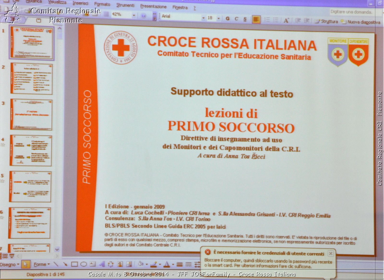 Casale M.to 8 Ottobre 2014 - JFF JOBForFamily - Croce Rossa Italiana- Comitato Regionale del Piemonte