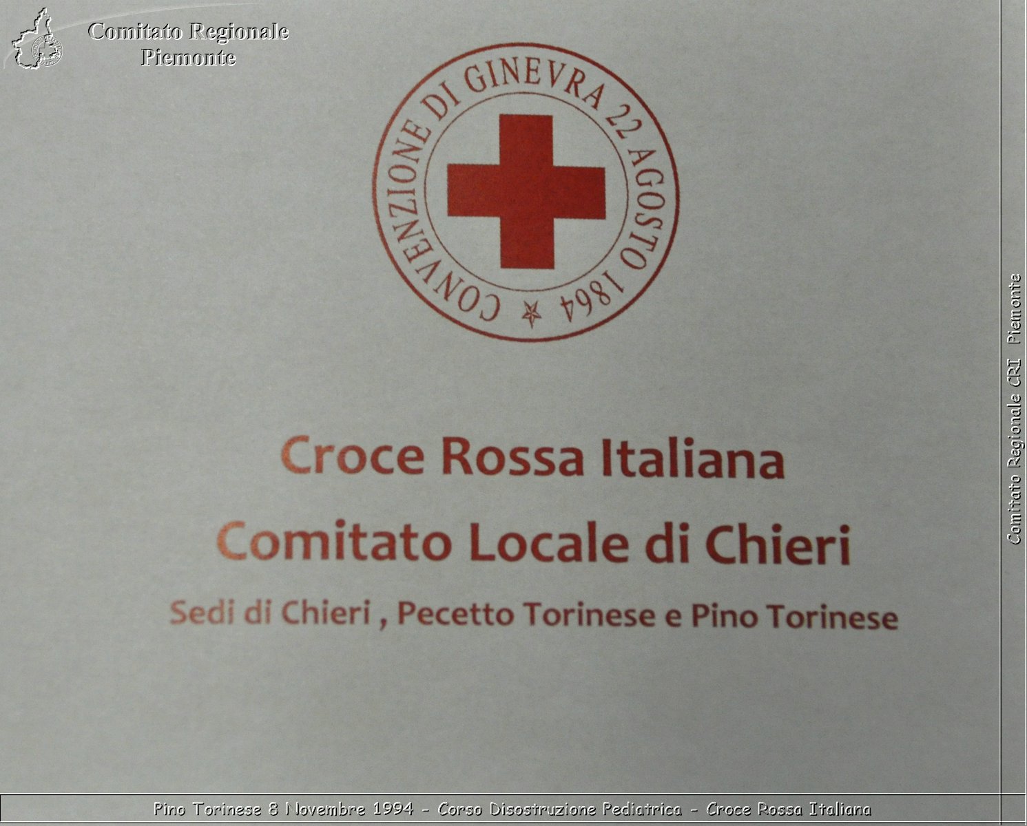 Pino Torinese 8 Novembre 2014 - Corso Disostruzione Pediatrica - Croce Rossa Italiana- Comitato Regionale del Piemonte