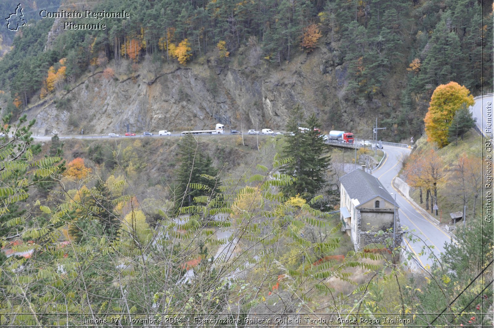 Limone 17 Novembre 2014 - Esercitazione Galleria Colle di Tenda - Croce Rossa Italiana- Comitato Regionale del Piemonte