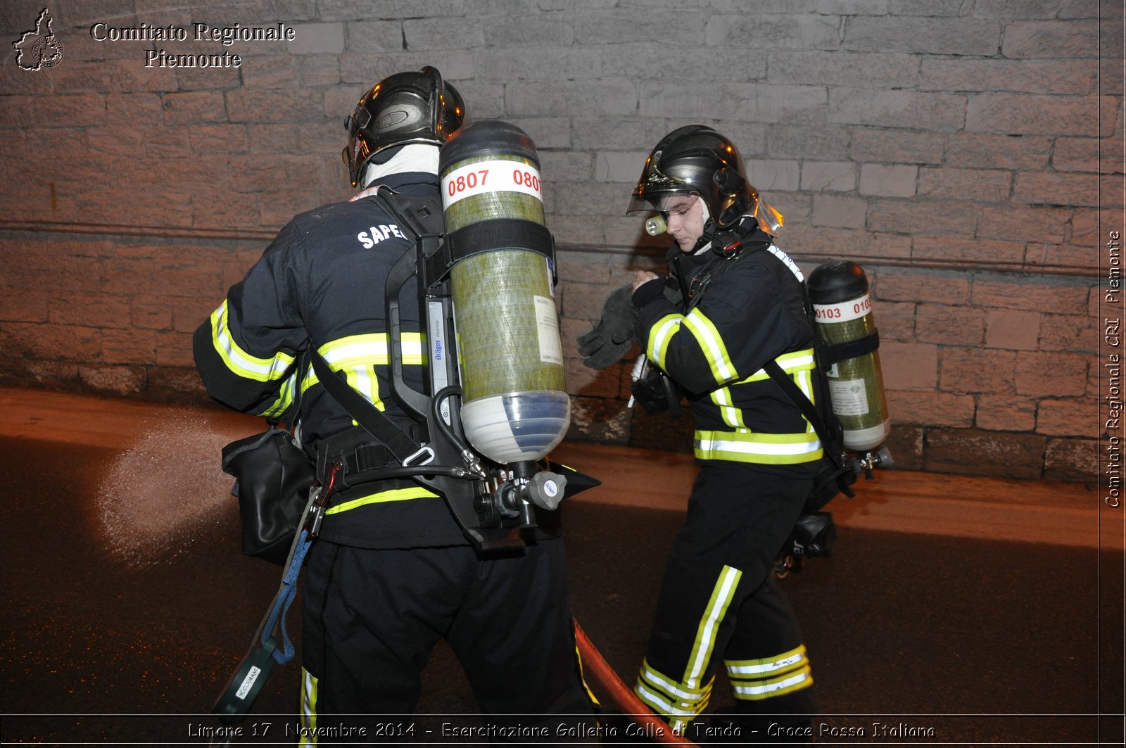 Limone 17 Novembre 2014 - Esercitazione Galleria Colle di Tenda - Croce Rossa Italiana- Comitato Regionale del Piemonte