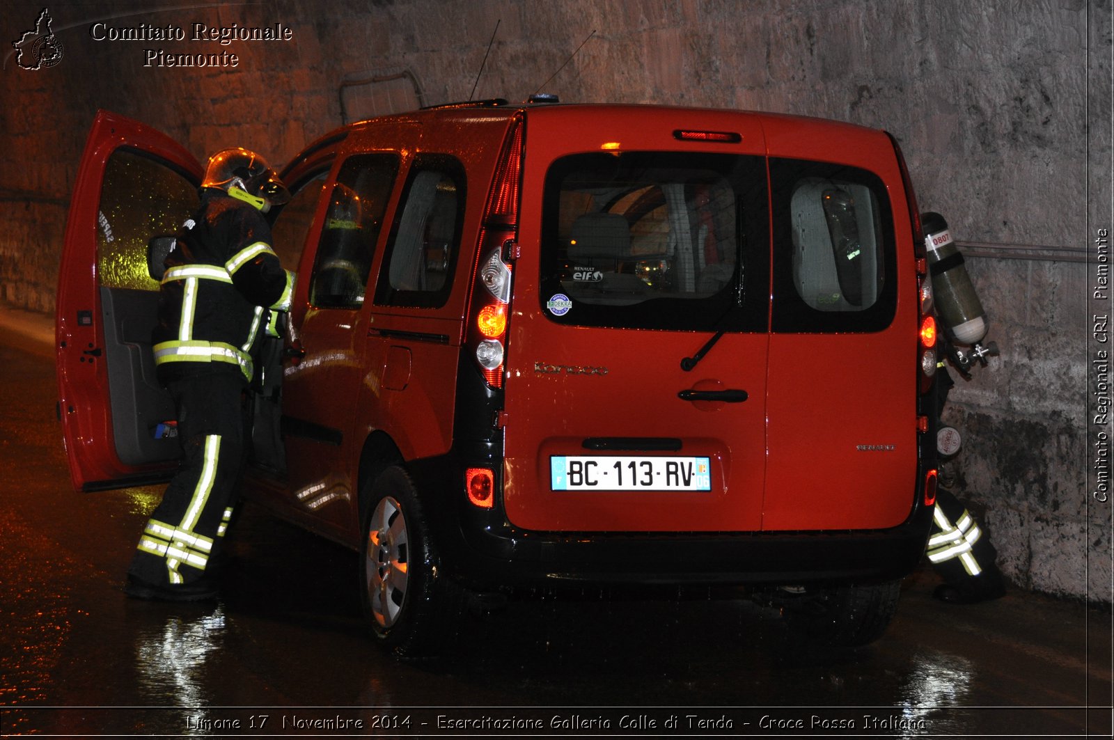 Limone 17 Novembre 2014 - Esercitazione Galleria Colle di Tenda - Croce Rossa Italiana- Comitato Regionale del Piemonte