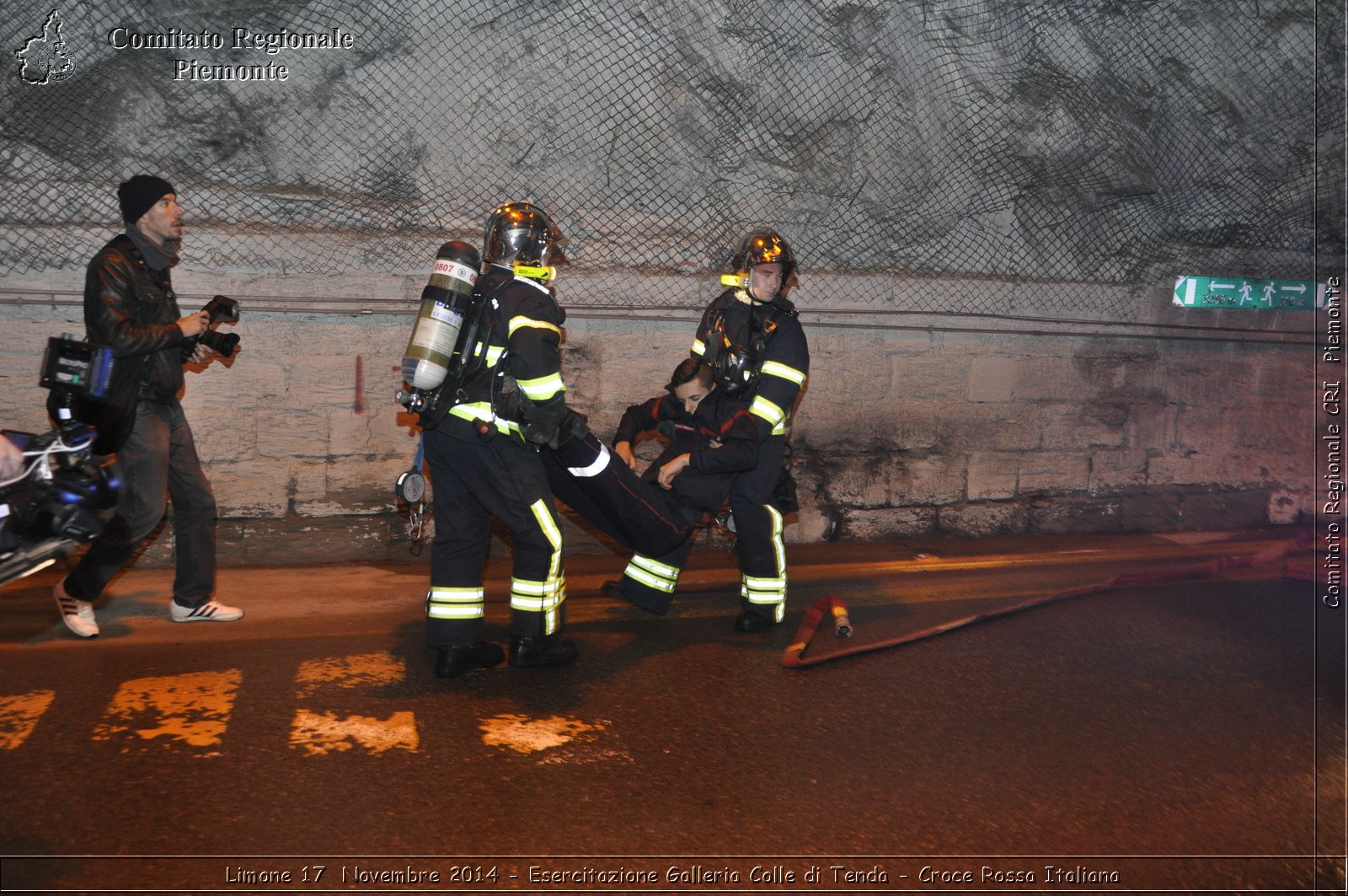 Limone 17 Novembre 2014 - Esercitazione Galleria Colle di Tenda - Croce Rossa Italiana- Comitato Regionale del Piemonte