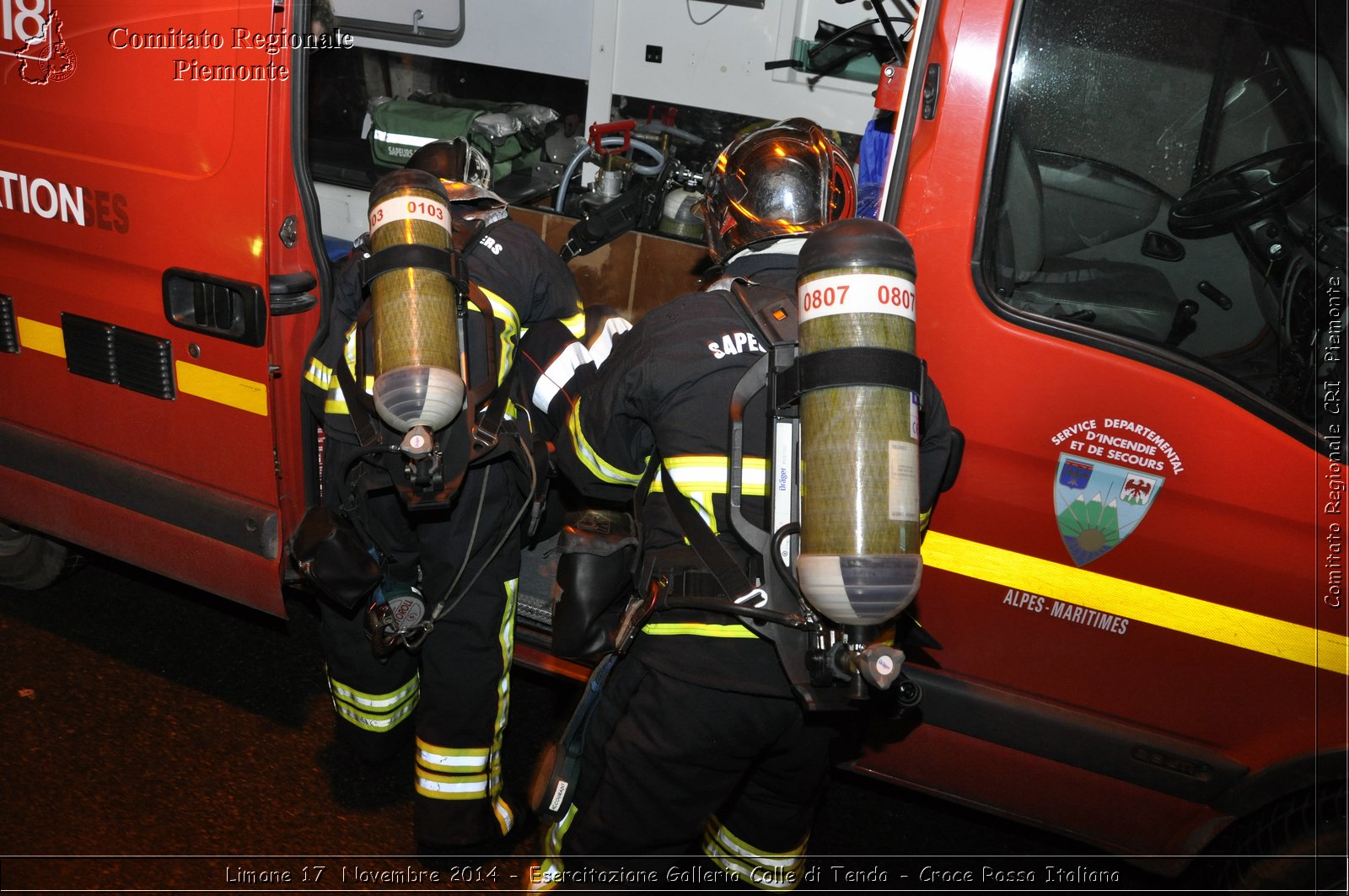 Limone 17 Novembre 2014 - Esercitazione Galleria Colle di Tenda - Croce Rossa Italiana- Comitato Regionale del Piemonte