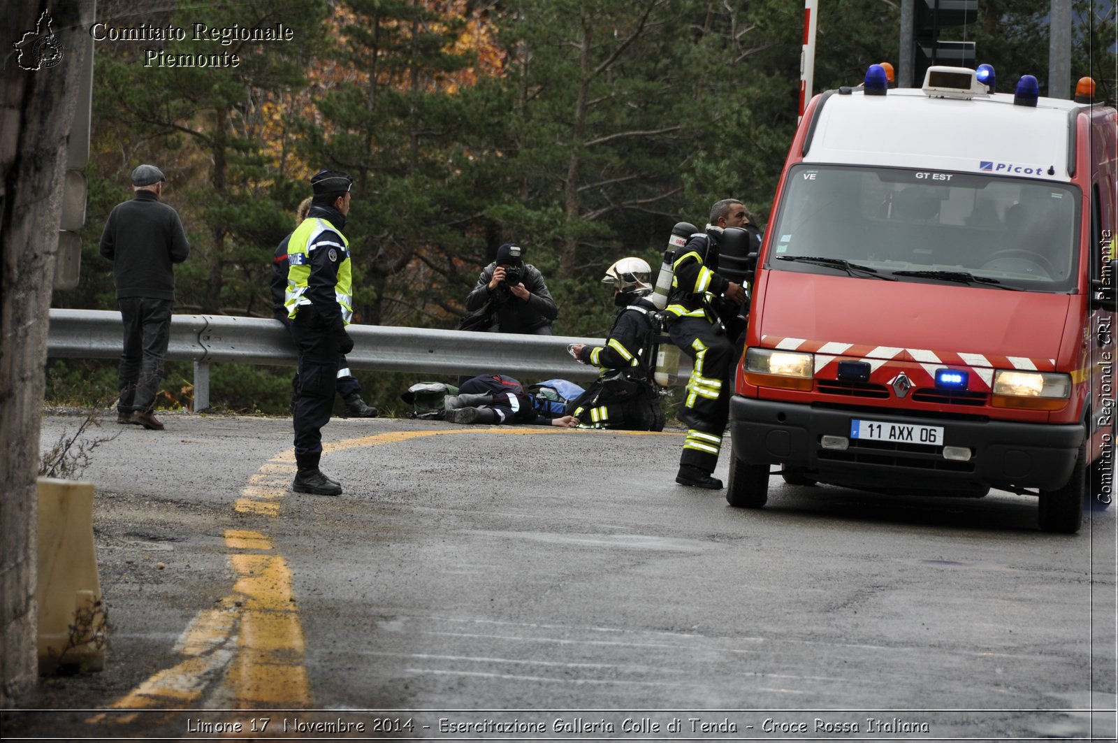 Limone 17 Novembre 2014 - Esercitazione Galleria Colle di Tenda - Croce Rossa Italiana- Comitato Regionale del Piemonte