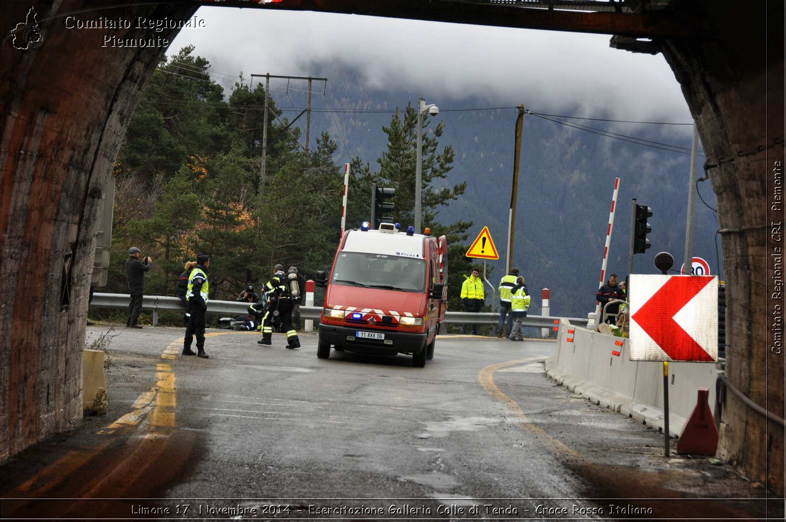 Limone 17 Novembre 2014 - Esercitazione Galleria Colle di Tenda - Croce Rossa Italiana- Comitato Regionale del Piemonte