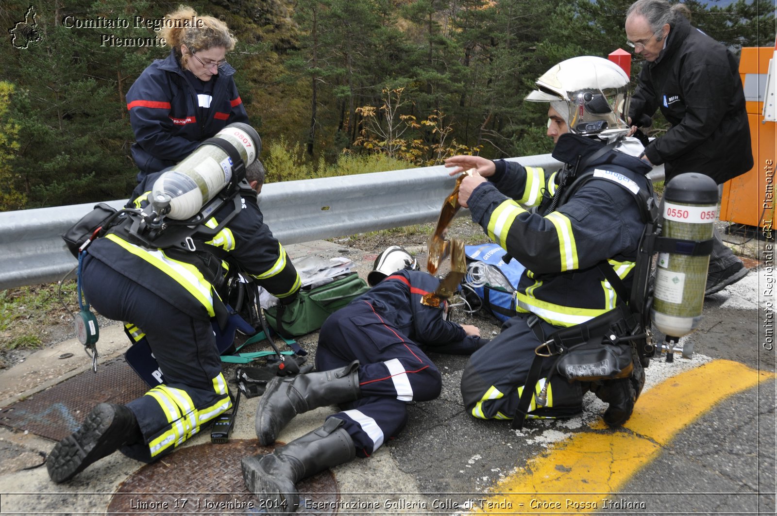 Limone 17 Novembre 2014 - Esercitazione Galleria Colle di Tenda - Croce Rossa Italiana- Comitato Regionale del Piemonte