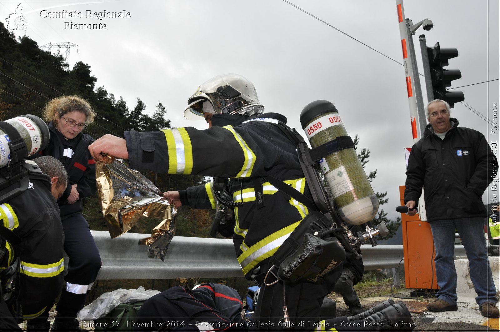 Limone 17 Novembre 2014 - Esercitazione Galleria Colle di Tenda - Croce Rossa Italiana- Comitato Regionale del Piemonte