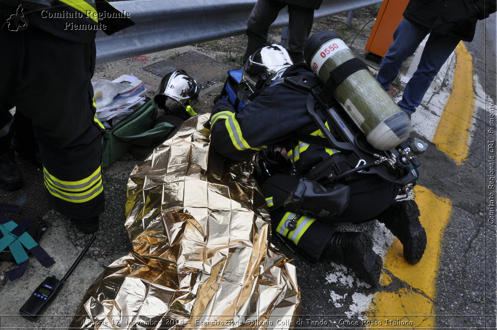 Limone 17 Novembre 2014 - Esercitazione Galleria Colle di Tenda - Croce Rossa Italiana- Comitato Regionale del Piemonte