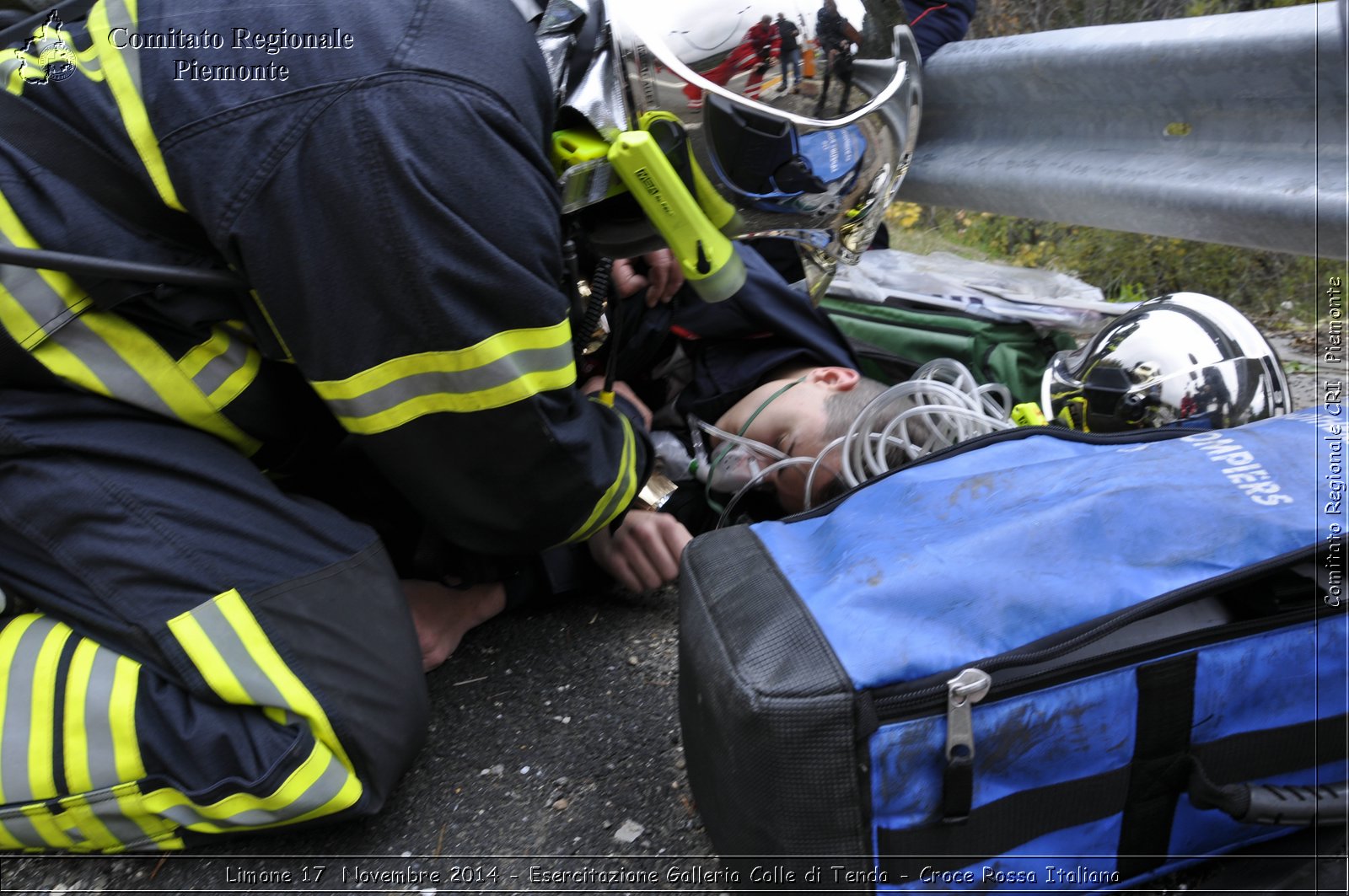 Limone 17 Novembre 2014 - Esercitazione Galleria Colle di Tenda - Croce Rossa Italiana- Comitato Regionale del Piemonte