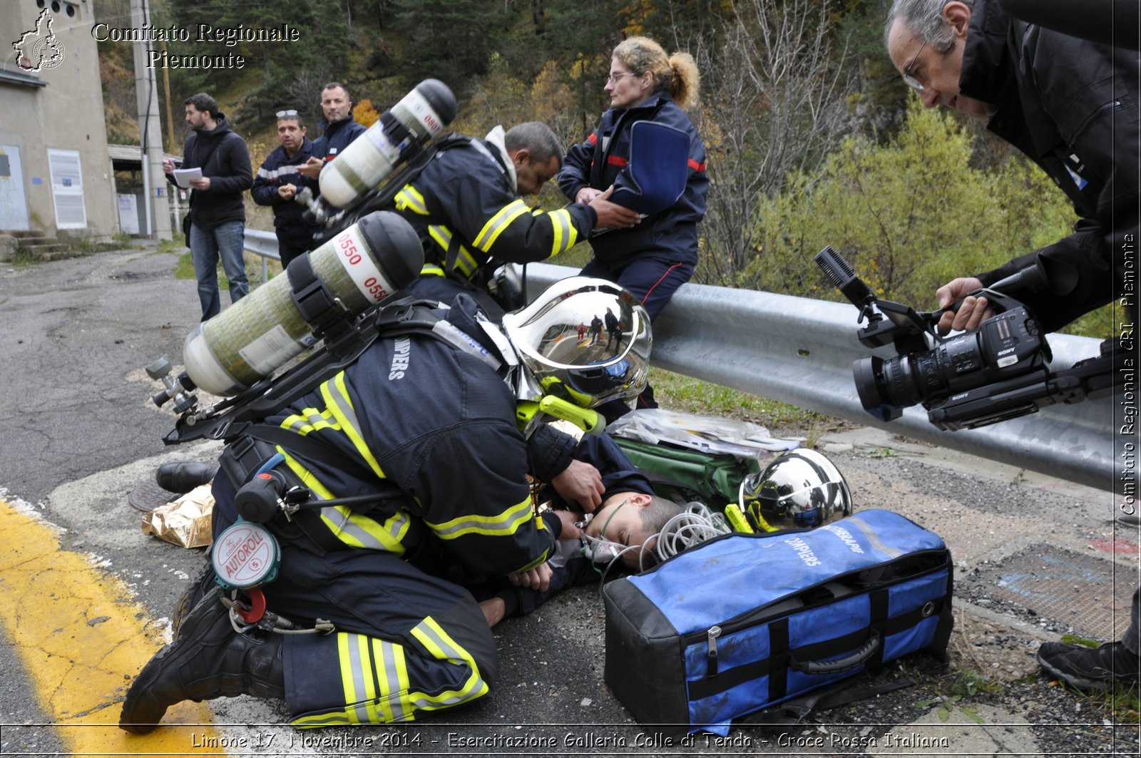 Limone 17 Novembre 2014 - Esercitazione Galleria Colle di Tenda - Croce Rossa Italiana- Comitato Regionale del Piemonte