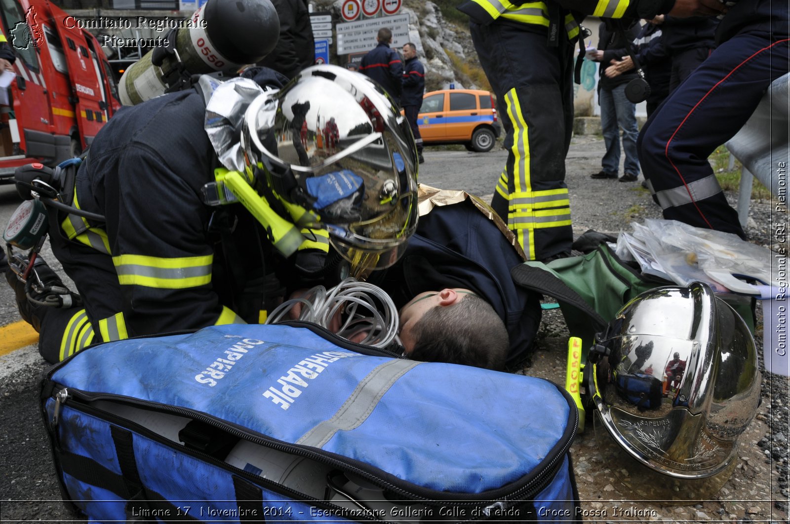 Limone 17 Novembre 2014 - Esercitazione Galleria Colle di Tenda - Croce Rossa Italiana- Comitato Regionale del Piemonte