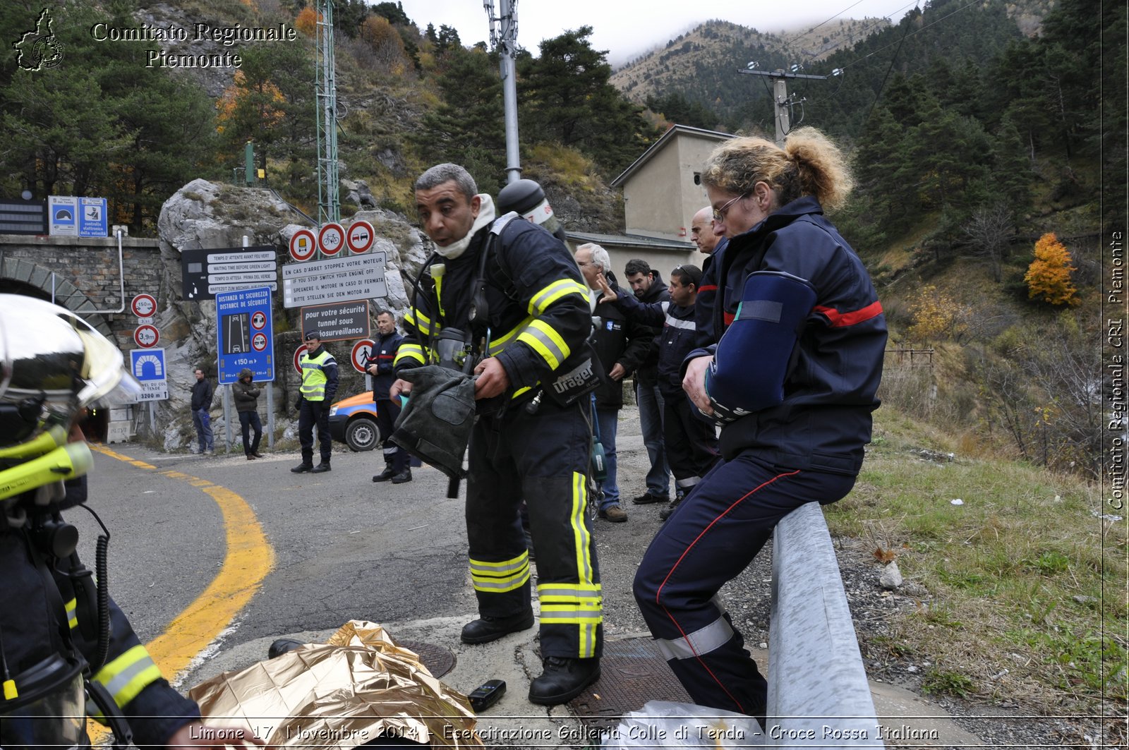 Limone 17 Novembre 2014 - Esercitazione Galleria Colle di Tenda - Croce Rossa Italiana- Comitato Regionale del Piemonte