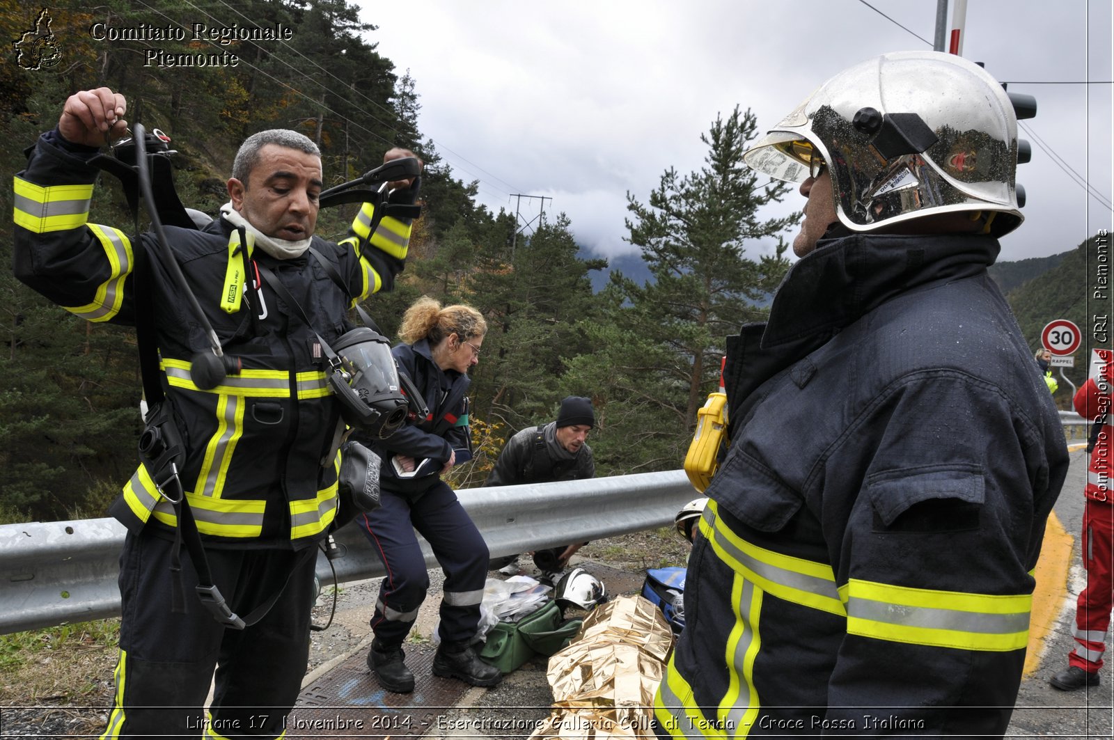 Limone 17 Novembre 2014 - Esercitazione Galleria Colle di Tenda - Croce Rossa Italiana- Comitato Regionale del Piemonte