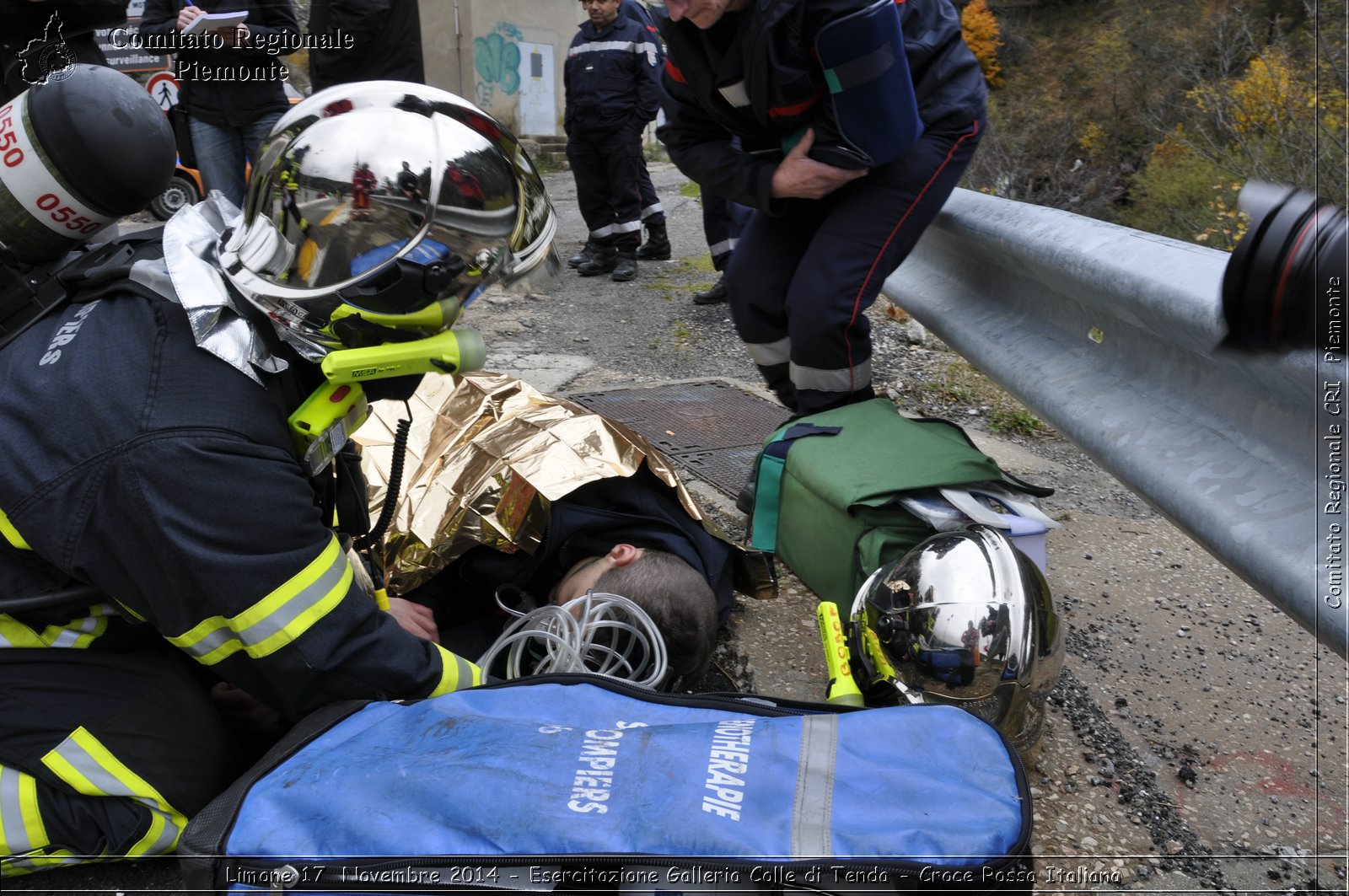 Limone 17 Novembre 2014 - Esercitazione Galleria Colle di Tenda - Croce Rossa Italiana- Comitato Regionale del Piemonte