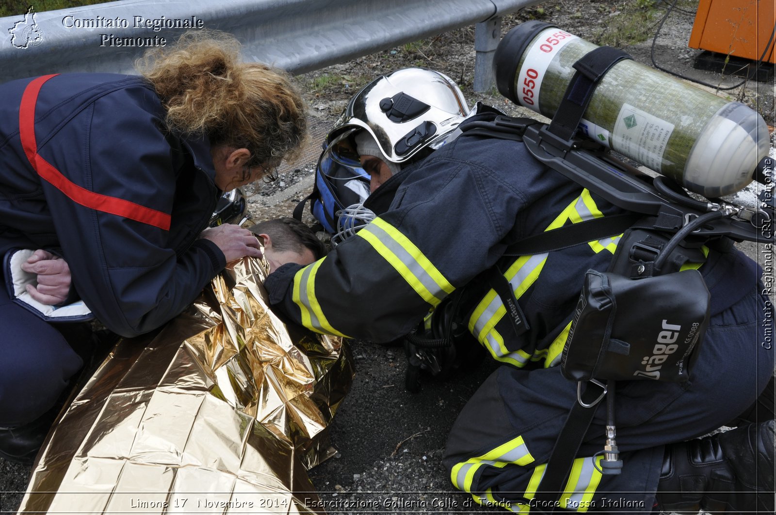 Limone 17 Novembre 2014 - Esercitazione Galleria Colle di Tenda - Croce Rossa Italiana- Comitato Regionale del Piemonte