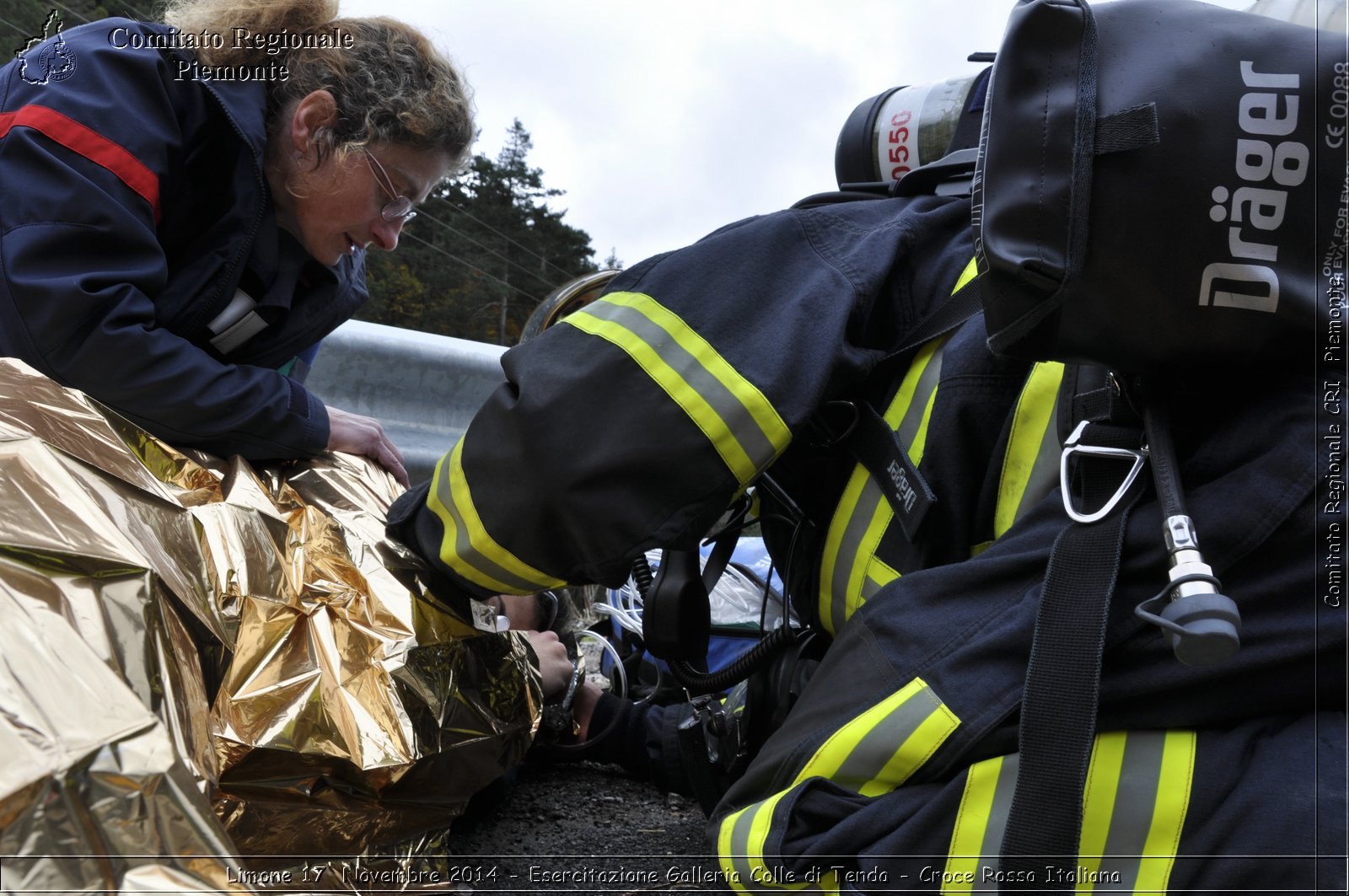 Limone 17 Novembre 2014 - Esercitazione Galleria Colle di Tenda - Croce Rossa Italiana- Comitato Regionale del Piemonte