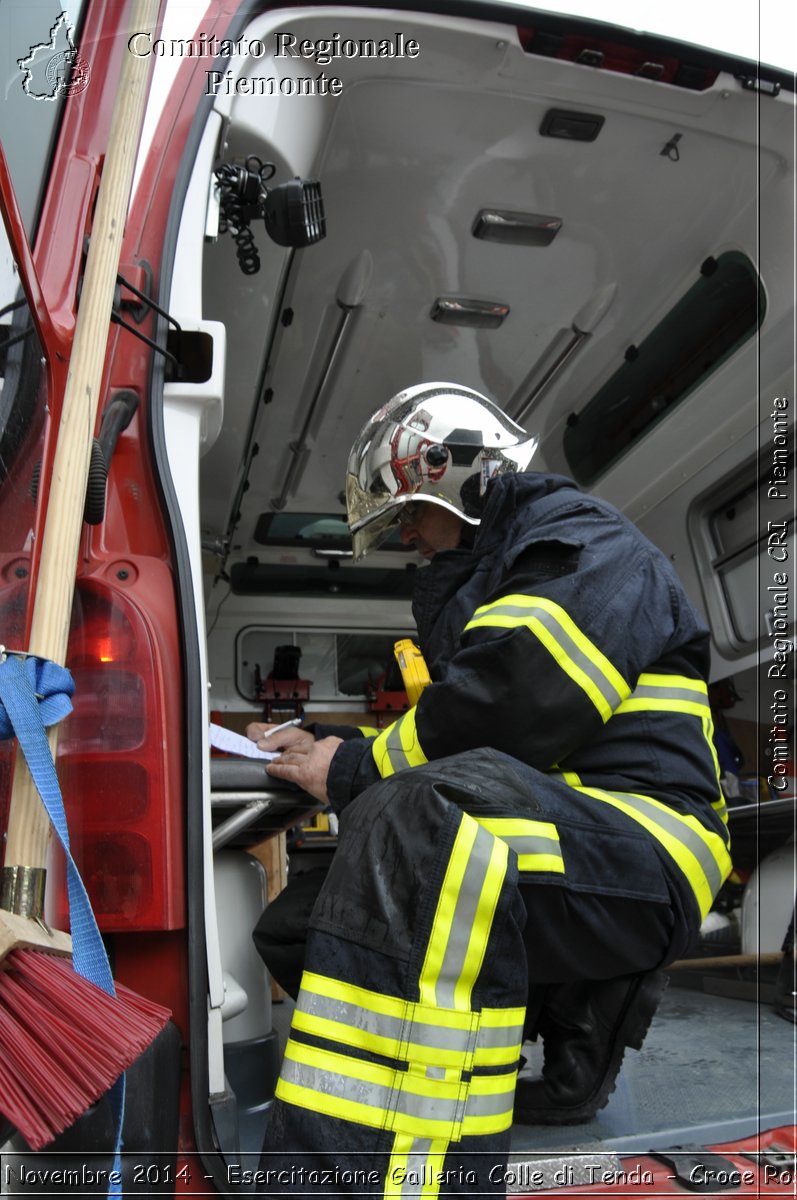 Limone 17 Novembre 2014 - Esercitazione Galleria Colle di Tenda - Croce Rossa Italiana- Comitato Regionale del Piemonte