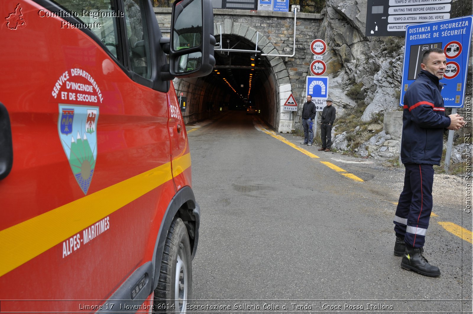 Limone 17 Novembre 2014 - Esercitazione Galleria Colle di Tenda - Croce Rossa Italiana- Comitato Regionale del Piemonte