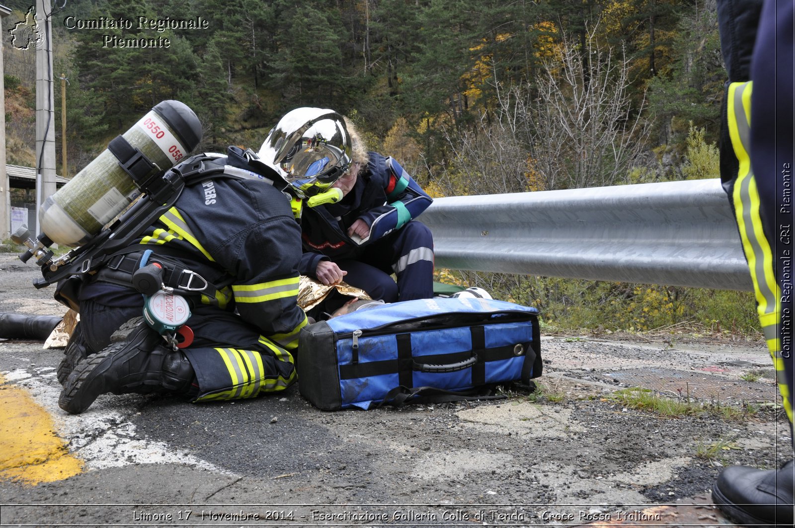 Limone 17 Novembre 2014 - Esercitazione Galleria Colle di Tenda - Croce Rossa Italiana- Comitato Regionale del Piemonte