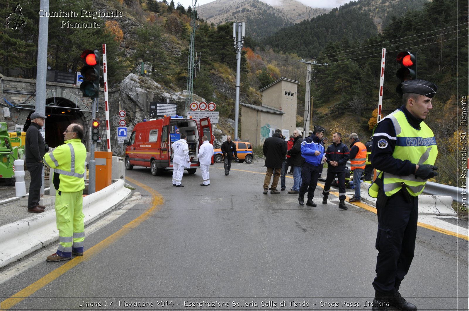 Limone 17 Novembre 2014 - Esercitazione Galleria Colle di Tenda - Croce Rossa Italiana- Comitato Regionale del Piemonte