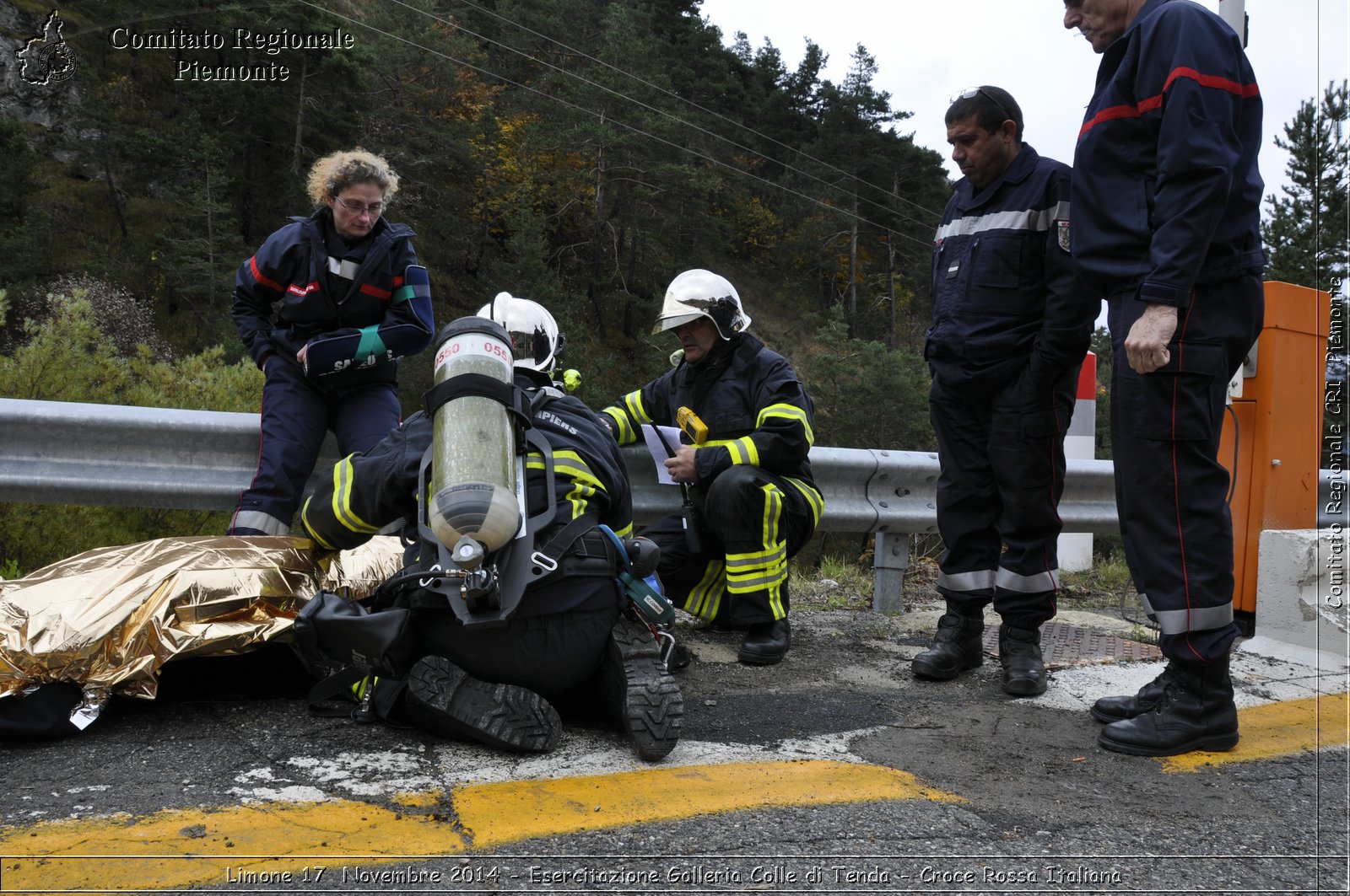 Limone 17 Novembre 2014 - Esercitazione Galleria Colle di Tenda - Croce Rossa Italiana- Comitato Regionale del Piemonte