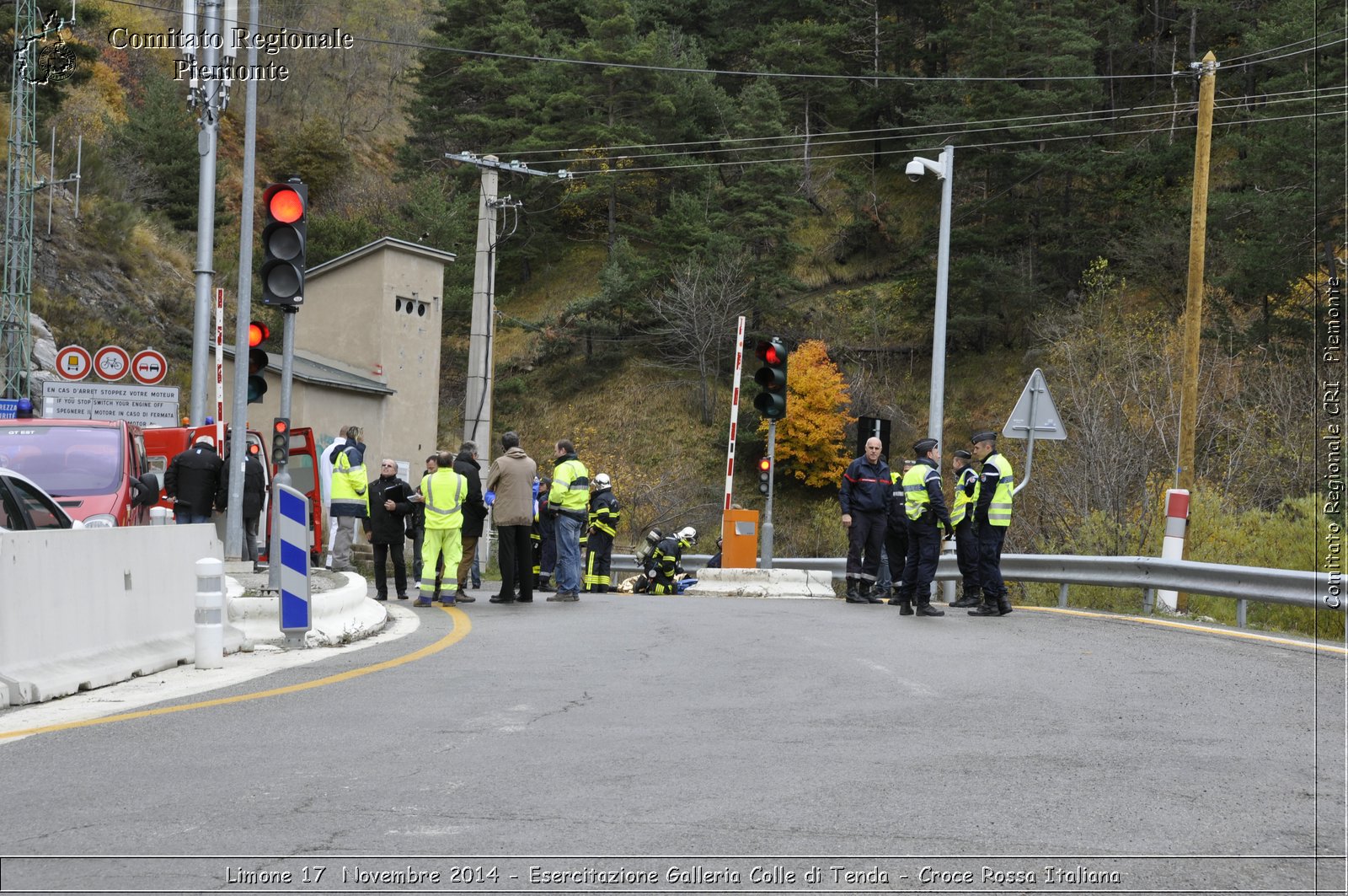 Limone 17 Novembre 2014 - Esercitazione Galleria Colle di Tenda - Croce Rossa Italiana- Comitato Regionale del Piemonte