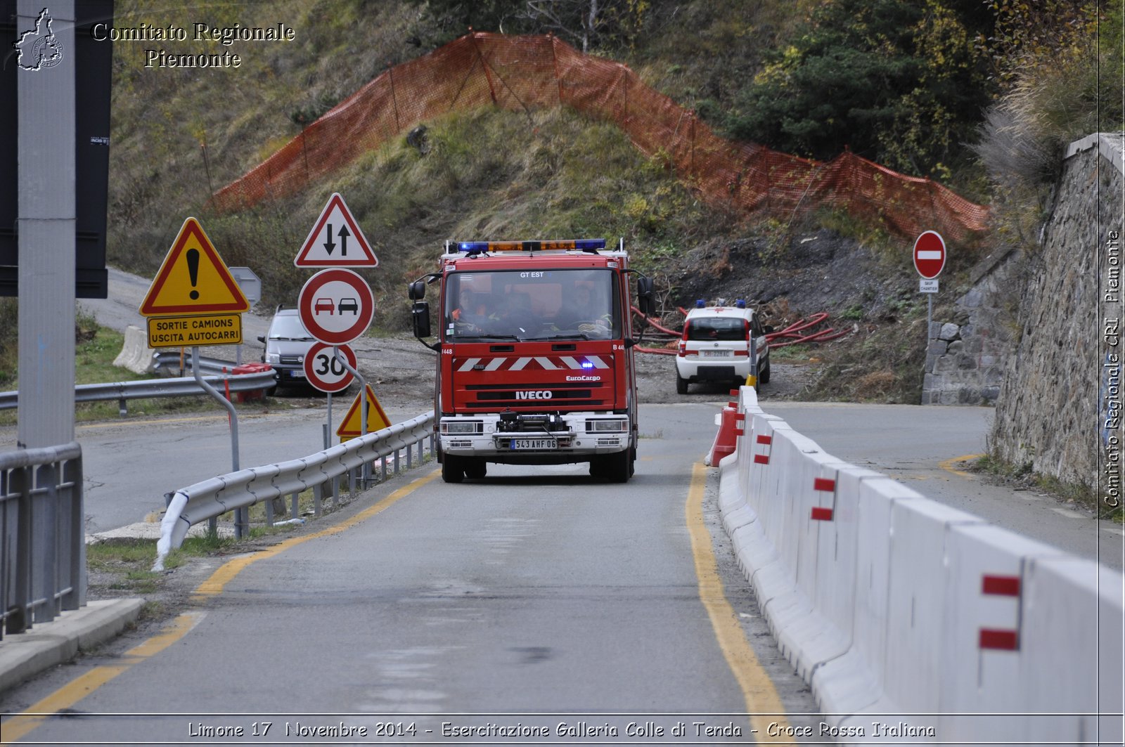 Limone 17 Novembre 2014 - Esercitazione Galleria Colle di Tenda - Croce Rossa Italiana- Comitato Regionale del Piemonte