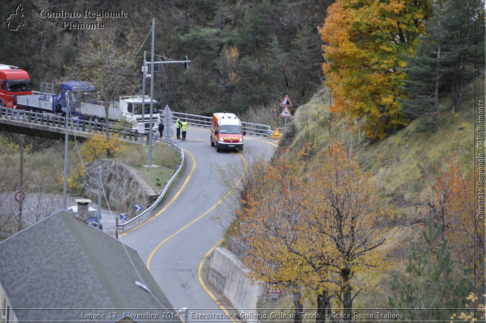 Limone 17 Novembre 2014 - Esercitazione Galleria Colle di Tenda - Croce Rossa Italiana- Comitato Regionale del Piemonte