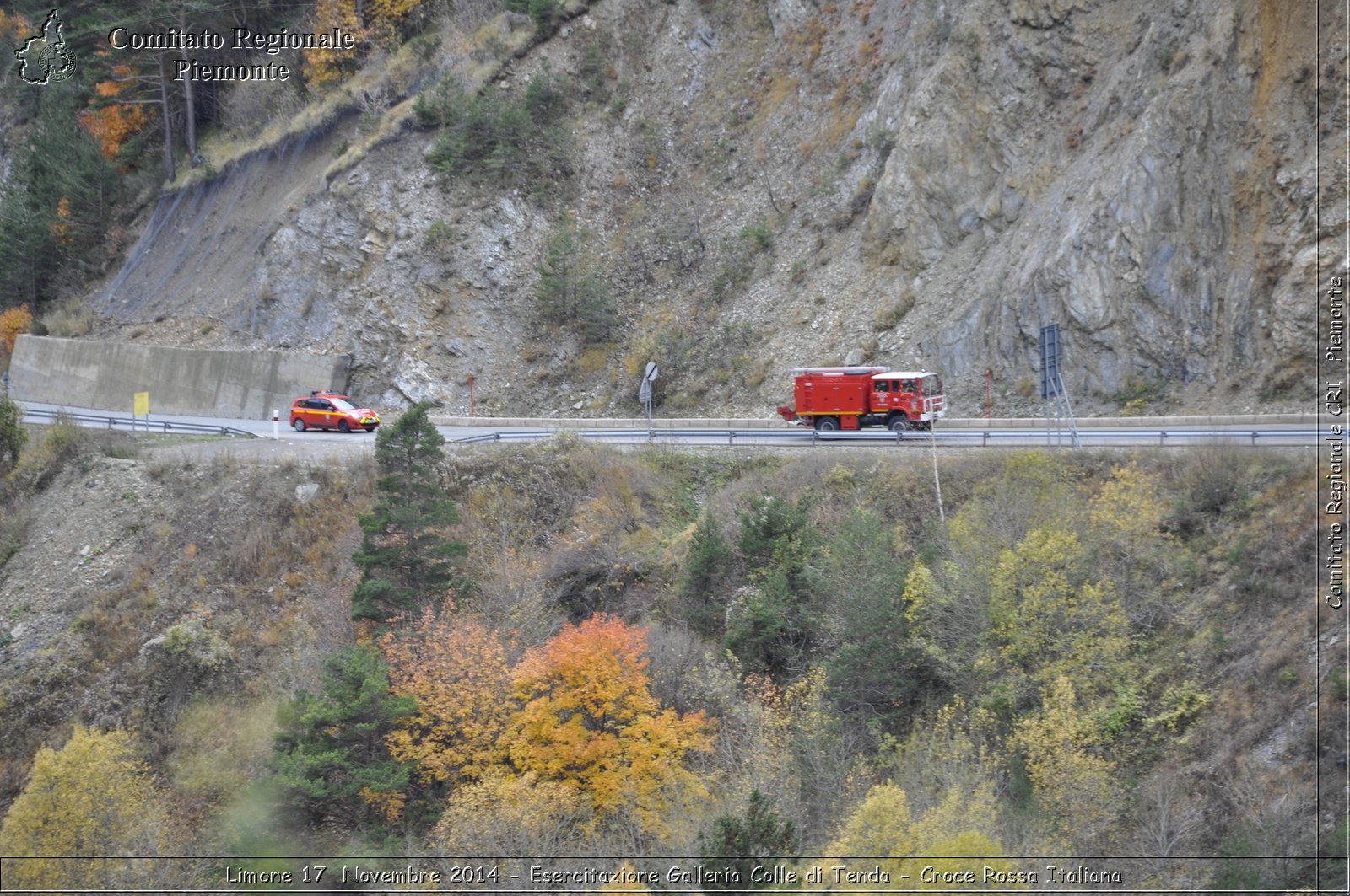 Limone 17 Novembre 2014 - Esercitazione Galleria Colle di Tenda - Croce Rossa Italiana- Comitato Regionale del Piemonte