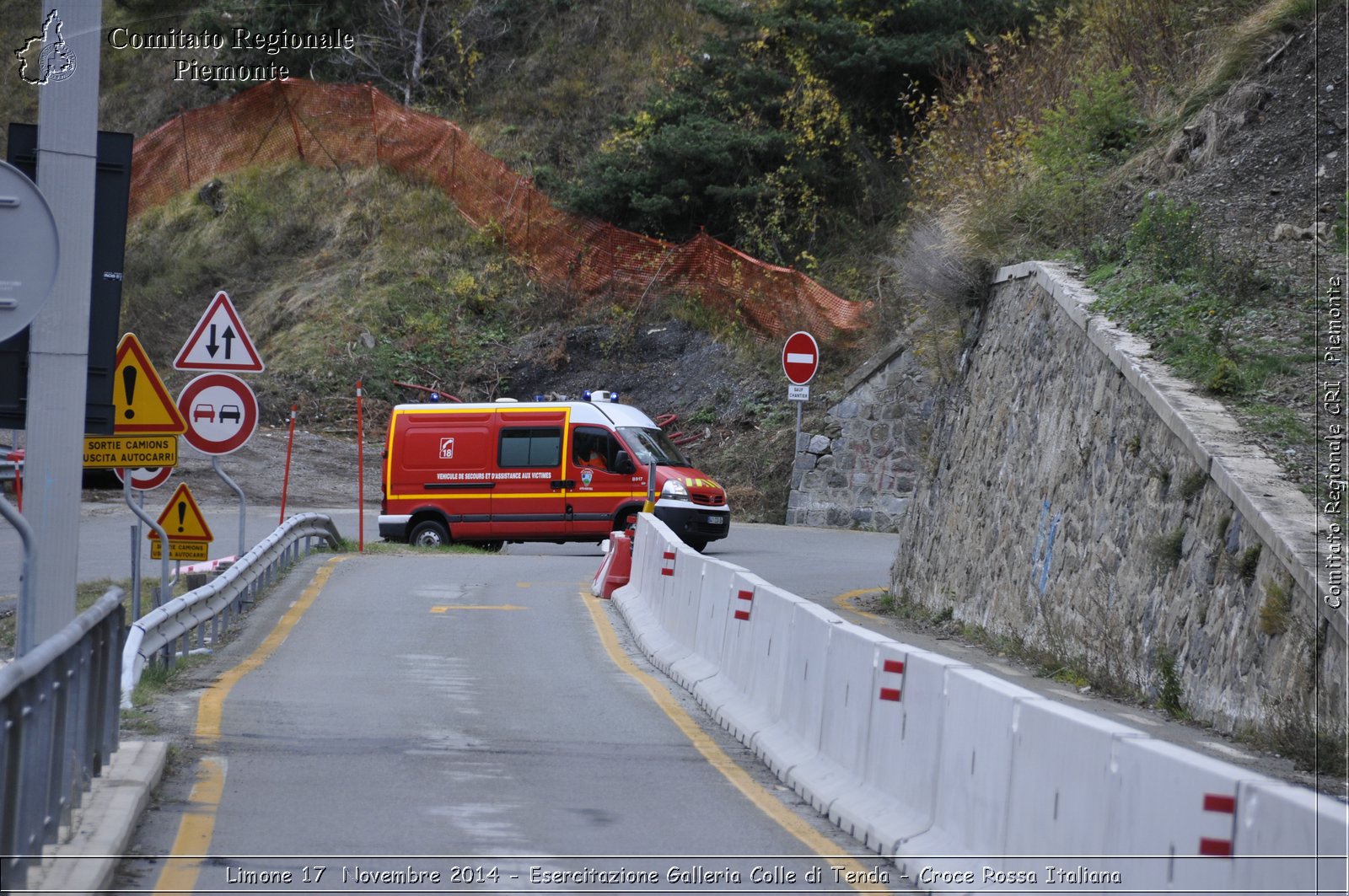 Limone 17 Novembre 2014 - Esercitazione Galleria Colle di Tenda - Croce Rossa Italiana- Comitato Regionale del Piemonte