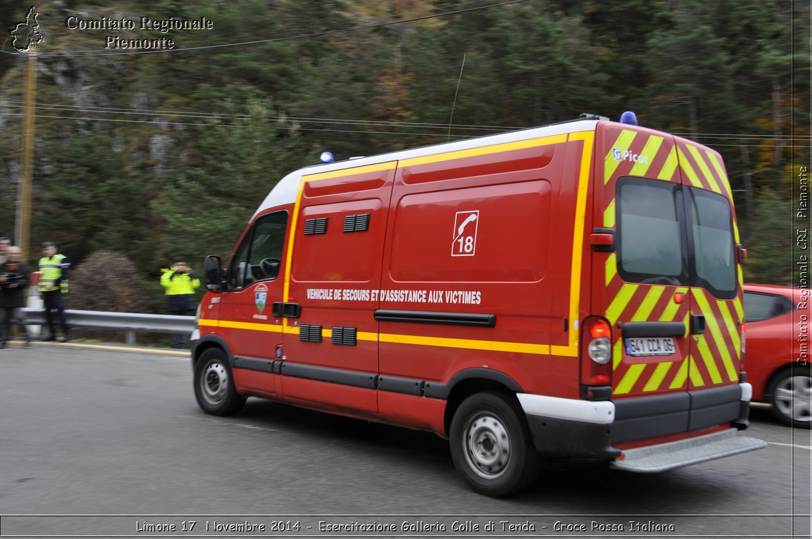 Limone 17 Novembre 2014 - Esercitazione Galleria Colle di Tenda - Croce Rossa Italiana- Comitato Regionale del Piemonte