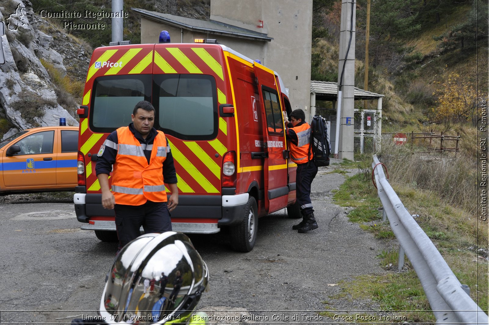 Limone 17 Novembre 2014 - Esercitazione Galleria Colle di Tenda - Croce Rossa Italiana- Comitato Regionale del Piemonte