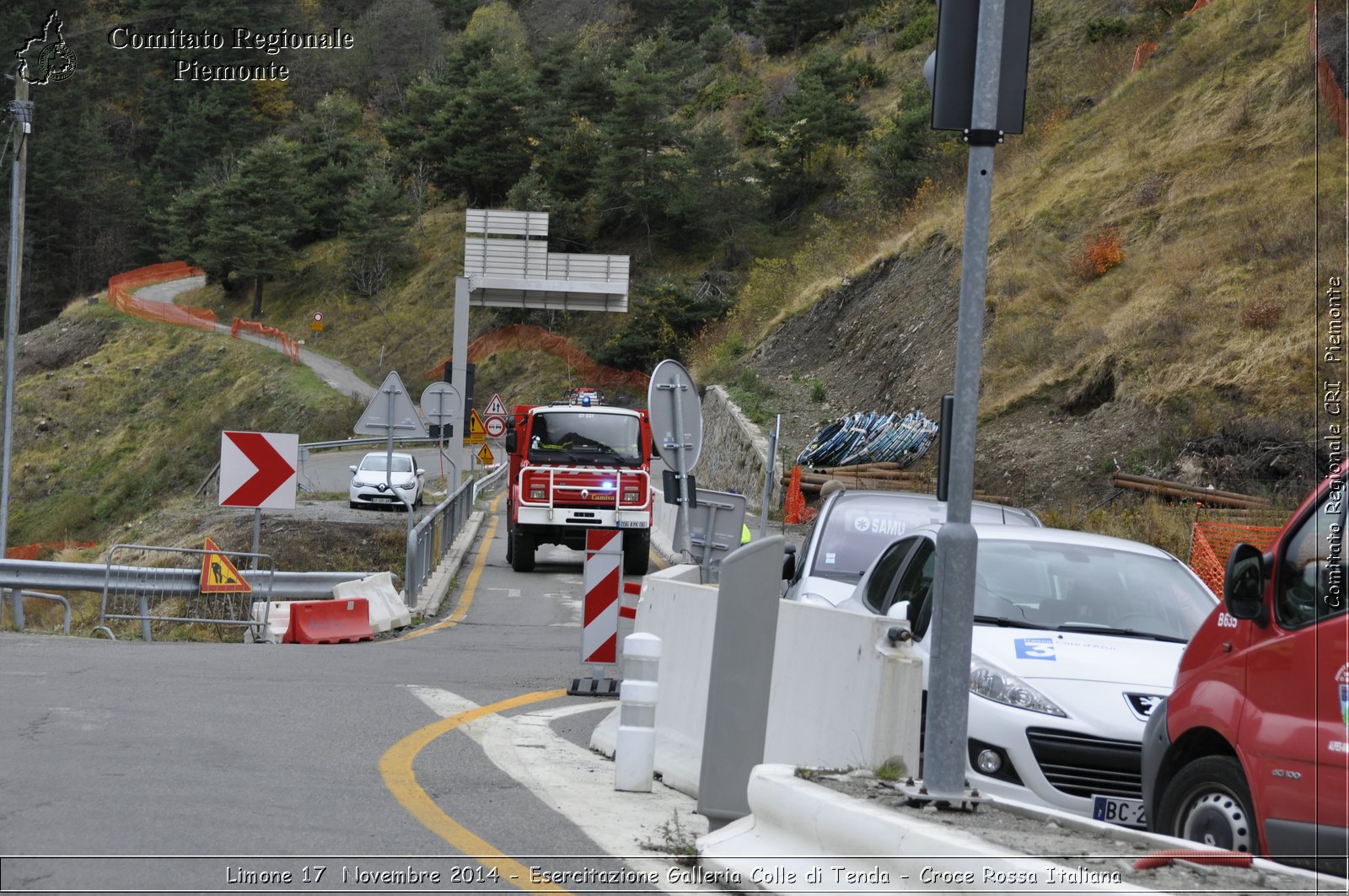 Limone 17 Novembre 2014 - Esercitazione Galleria Colle di Tenda - Croce Rossa Italiana- Comitato Regionale del Piemonte