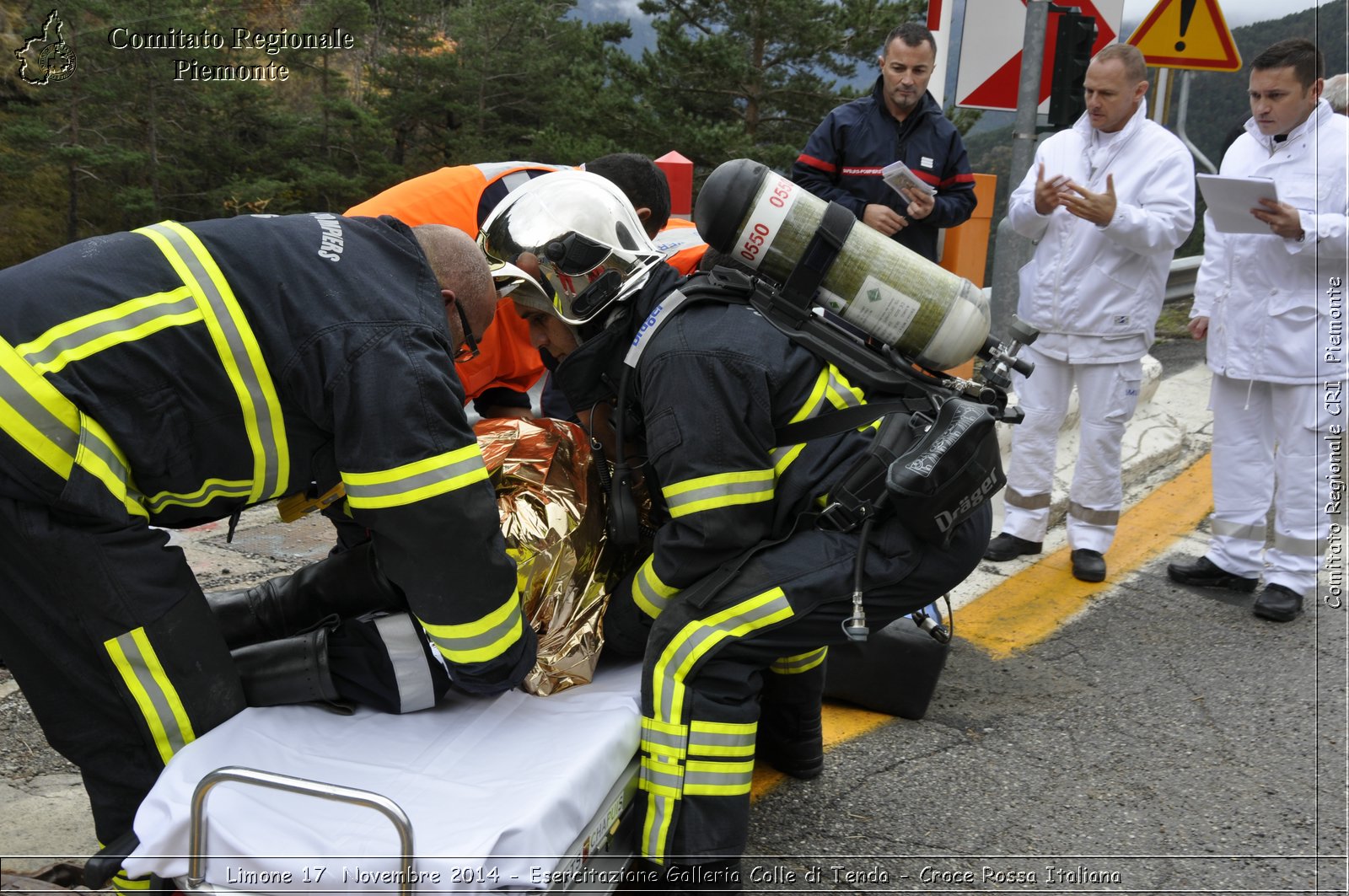 Limone 17 Novembre 2014 - Esercitazione Galleria Colle di Tenda - Croce Rossa Italiana- Comitato Regionale del Piemonte