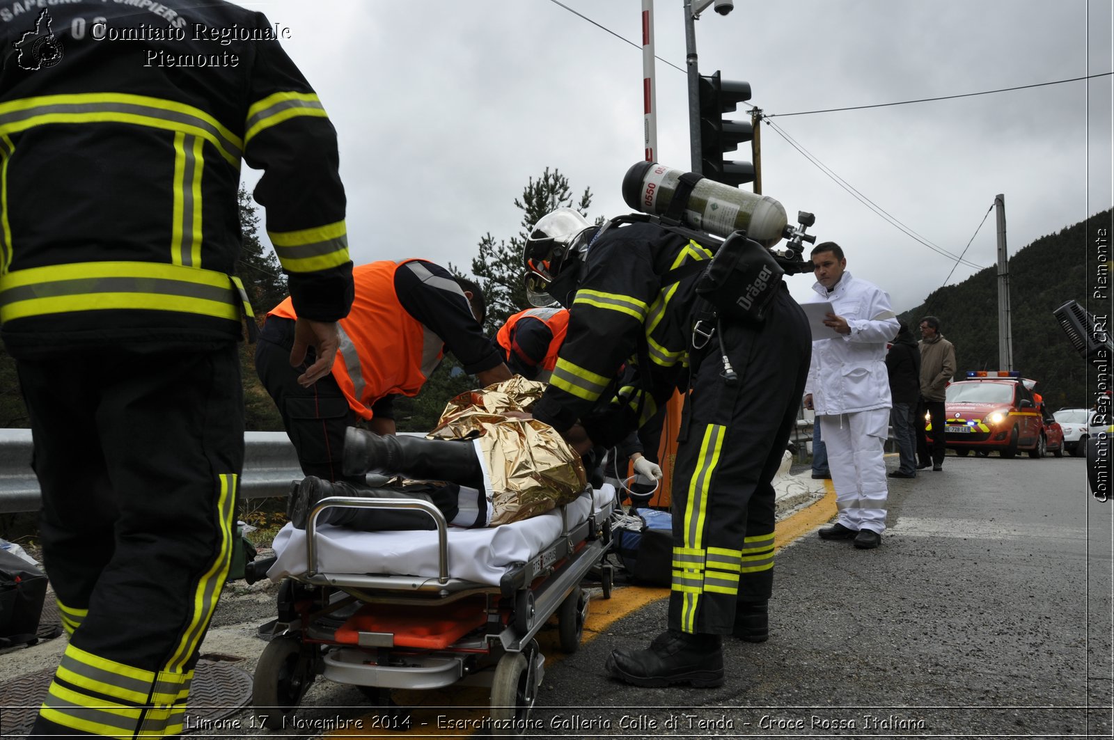 Limone 17 Novembre 2014 - Esercitazione Galleria Colle di Tenda - Croce Rossa Italiana- Comitato Regionale del Piemonte