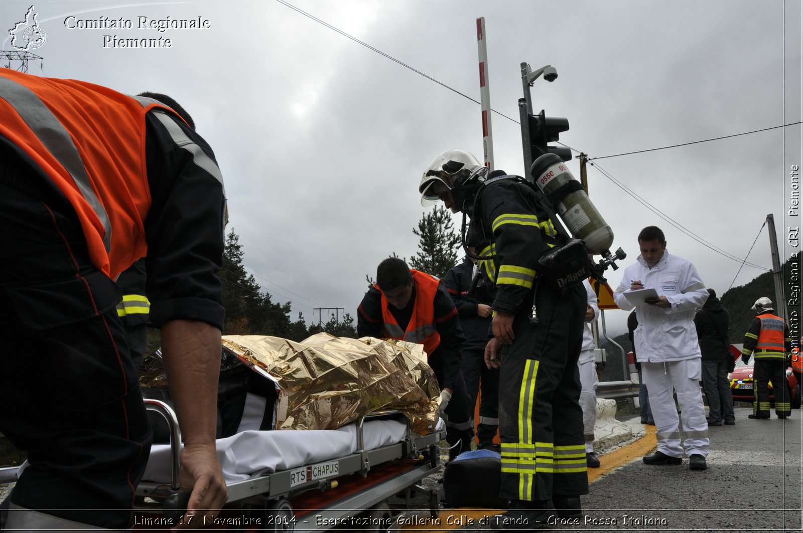 Limone 17 Novembre 2014 - Esercitazione Galleria Colle di Tenda - Croce Rossa Italiana- Comitato Regionale del Piemonte