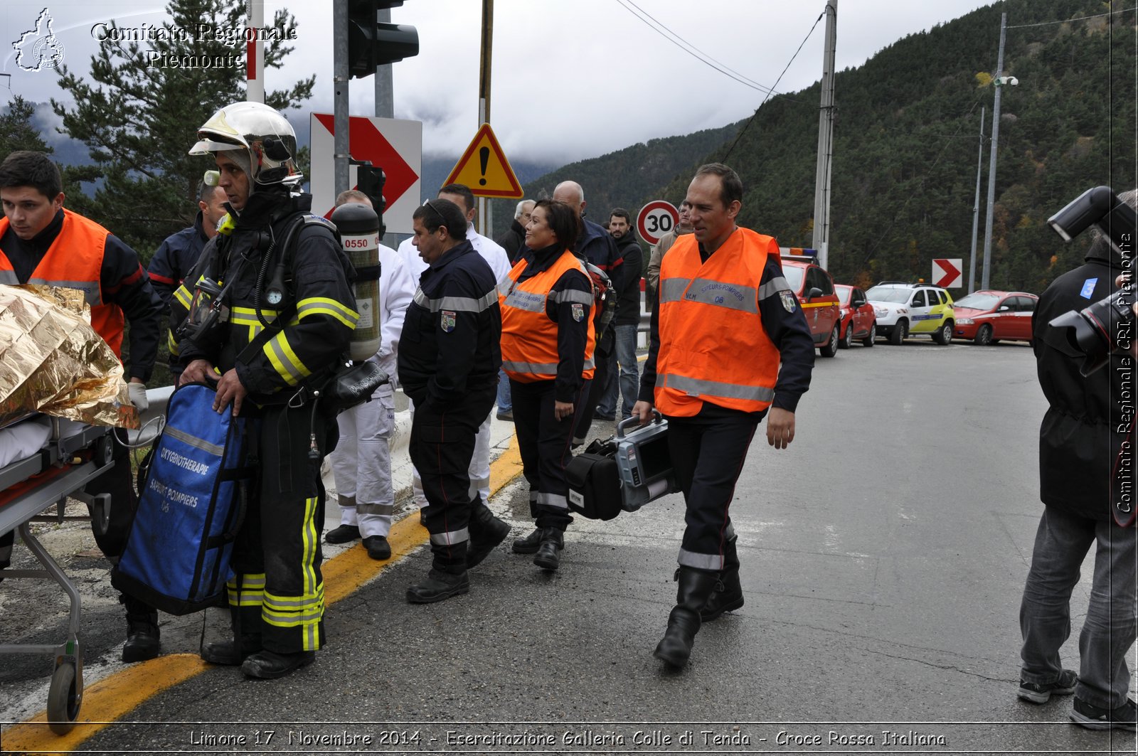 Limone 17 Novembre 2014 - Esercitazione Galleria Colle di Tenda - Croce Rossa Italiana- Comitato Regionale del Piemonte